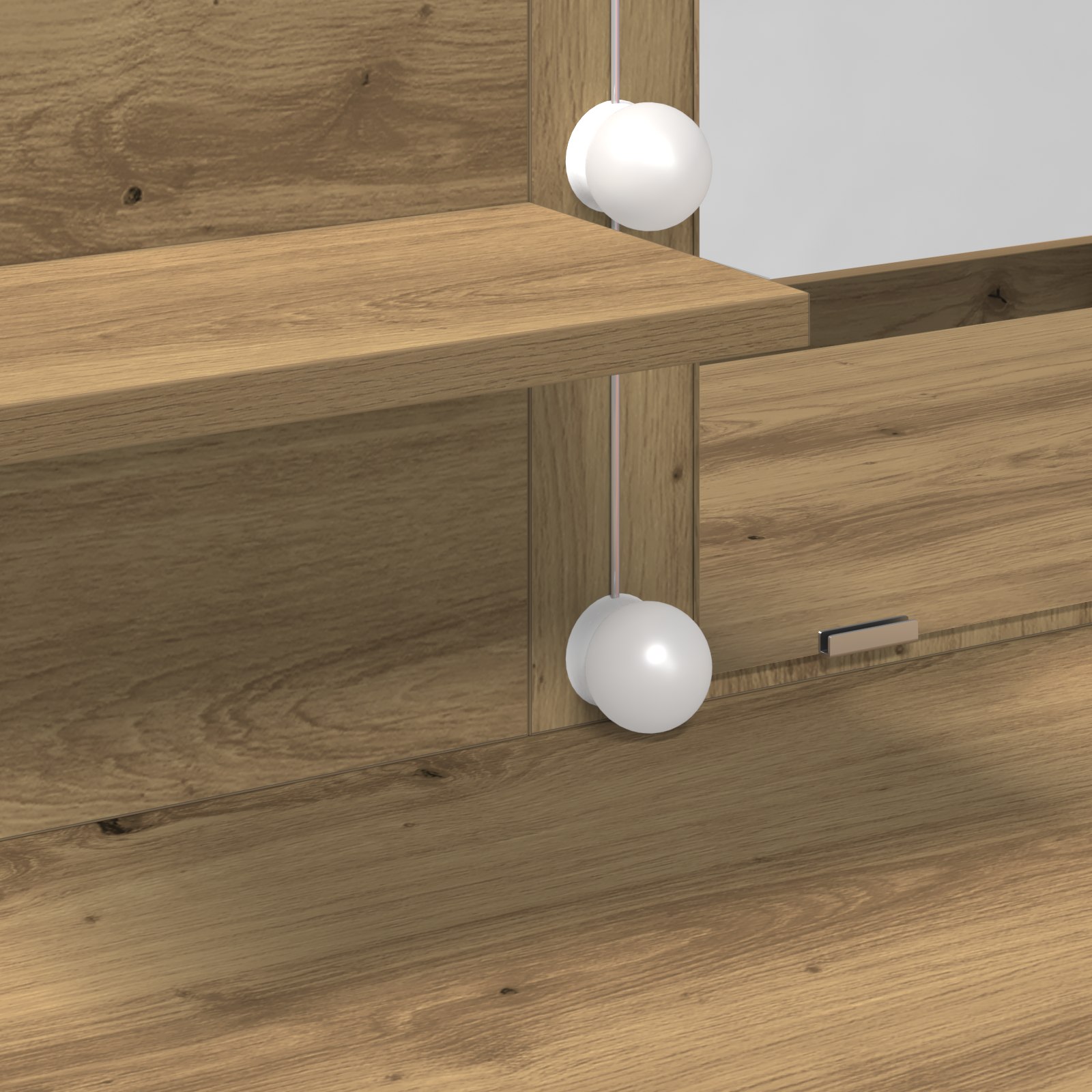 Coiffeuse chêne artisanal 100 x 40 x 130 cm Bois d'ingénierie - XIOS