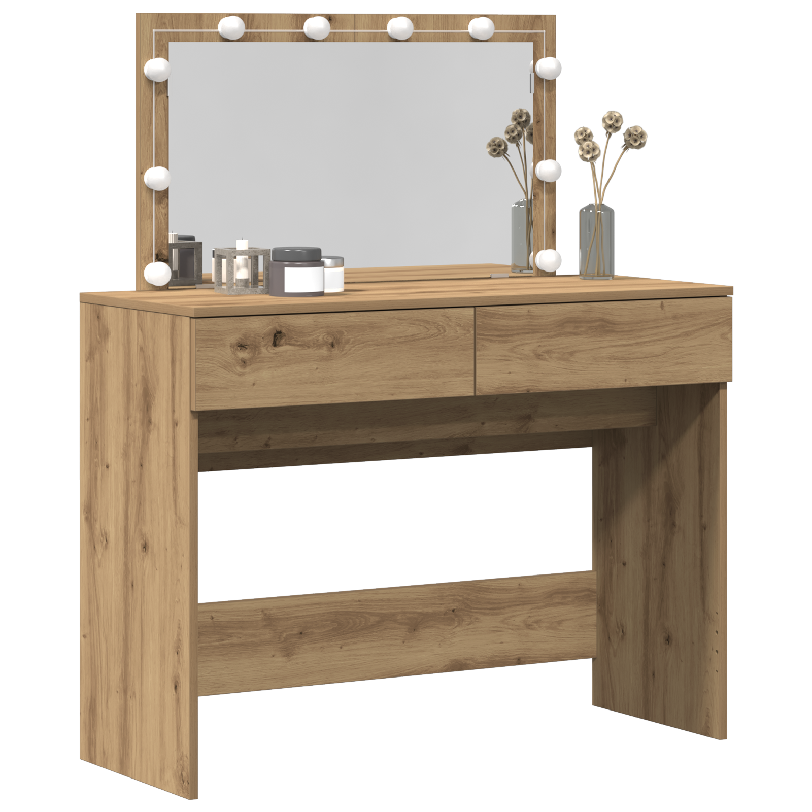 Coiffeuse chêne artisanal 100 x 40 x 120 cm Bois d'ingénierie - XIOS