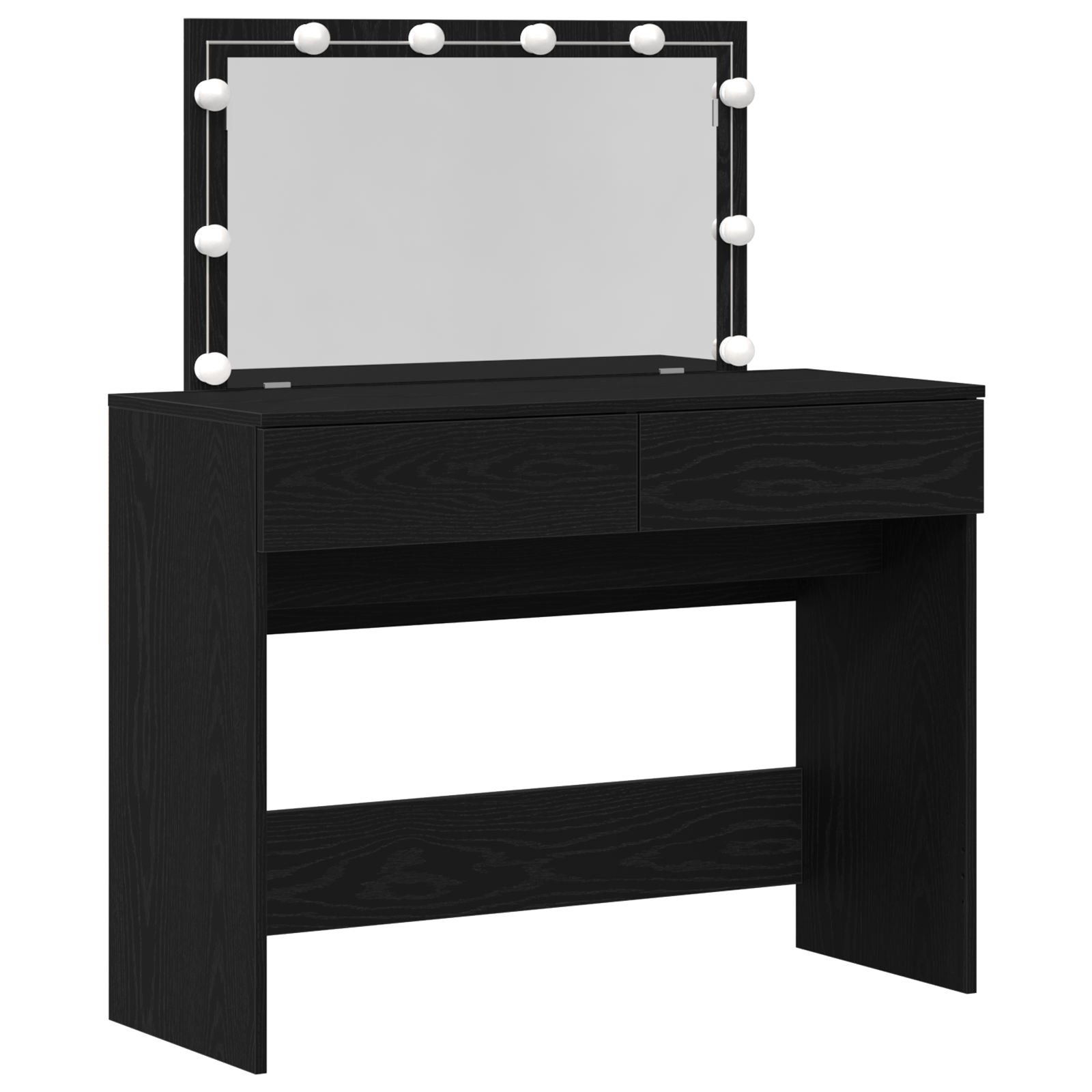 Coiffeuse avec LED en chêne noir 100x40x120 cm