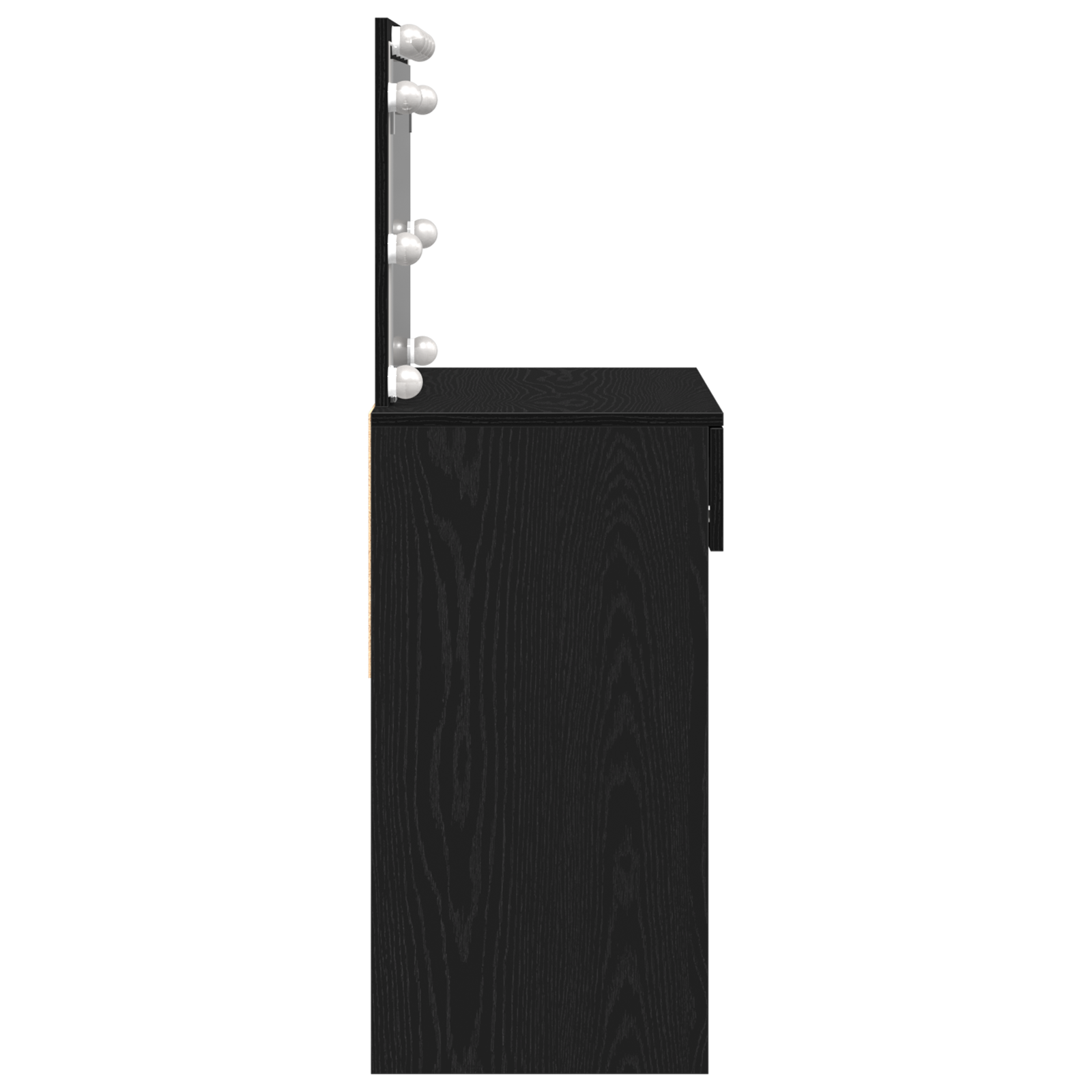 Coiffeuse avec LED en chêne noir 100x40x120 cm