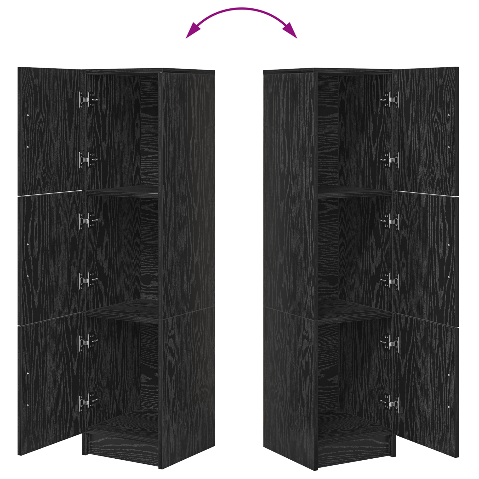 Meuble de Rangement Chêne noir 31,5 x 32 x 124 cm - XIOS