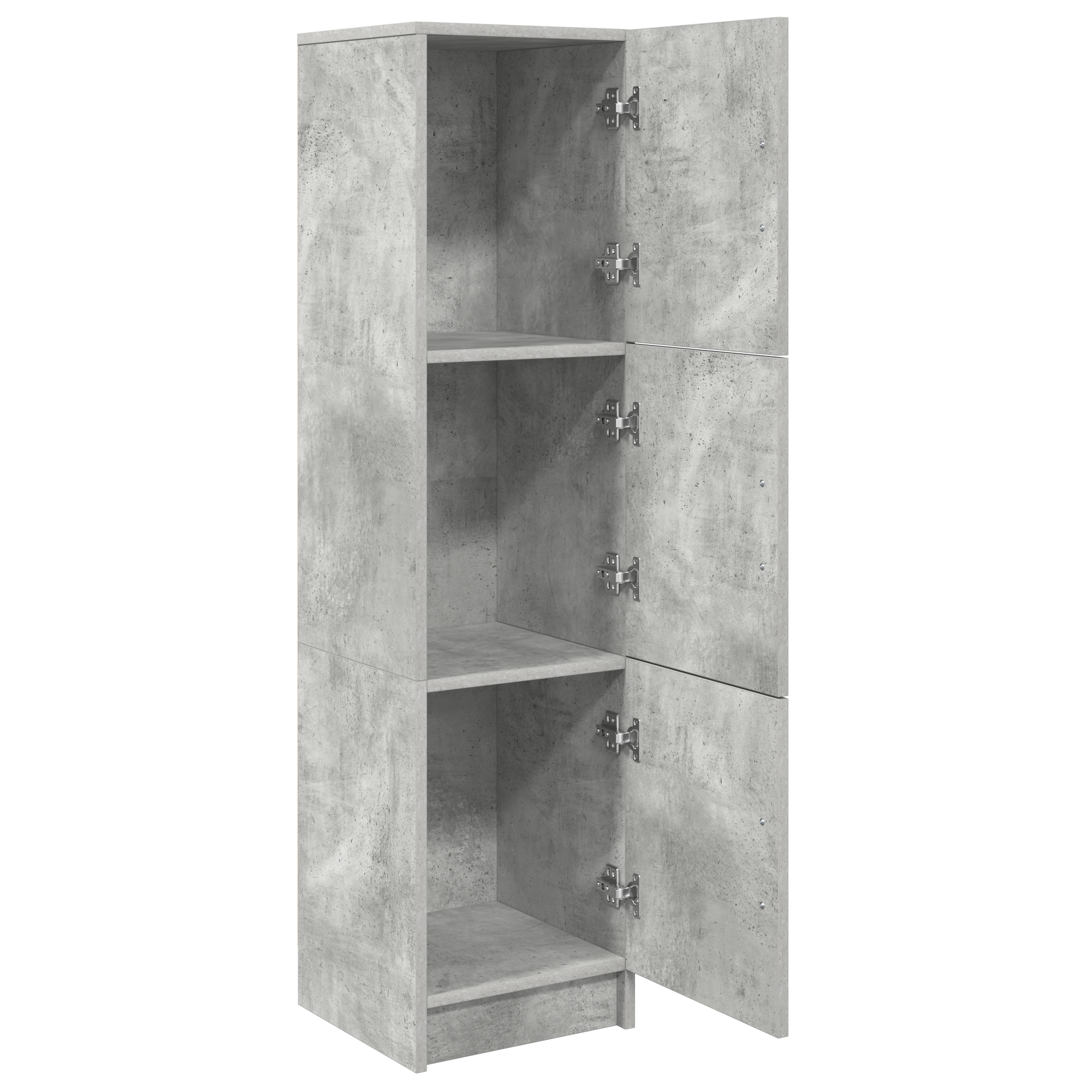 Meuble de Rangement Gris béton 31,5 x 32 x 124 cm