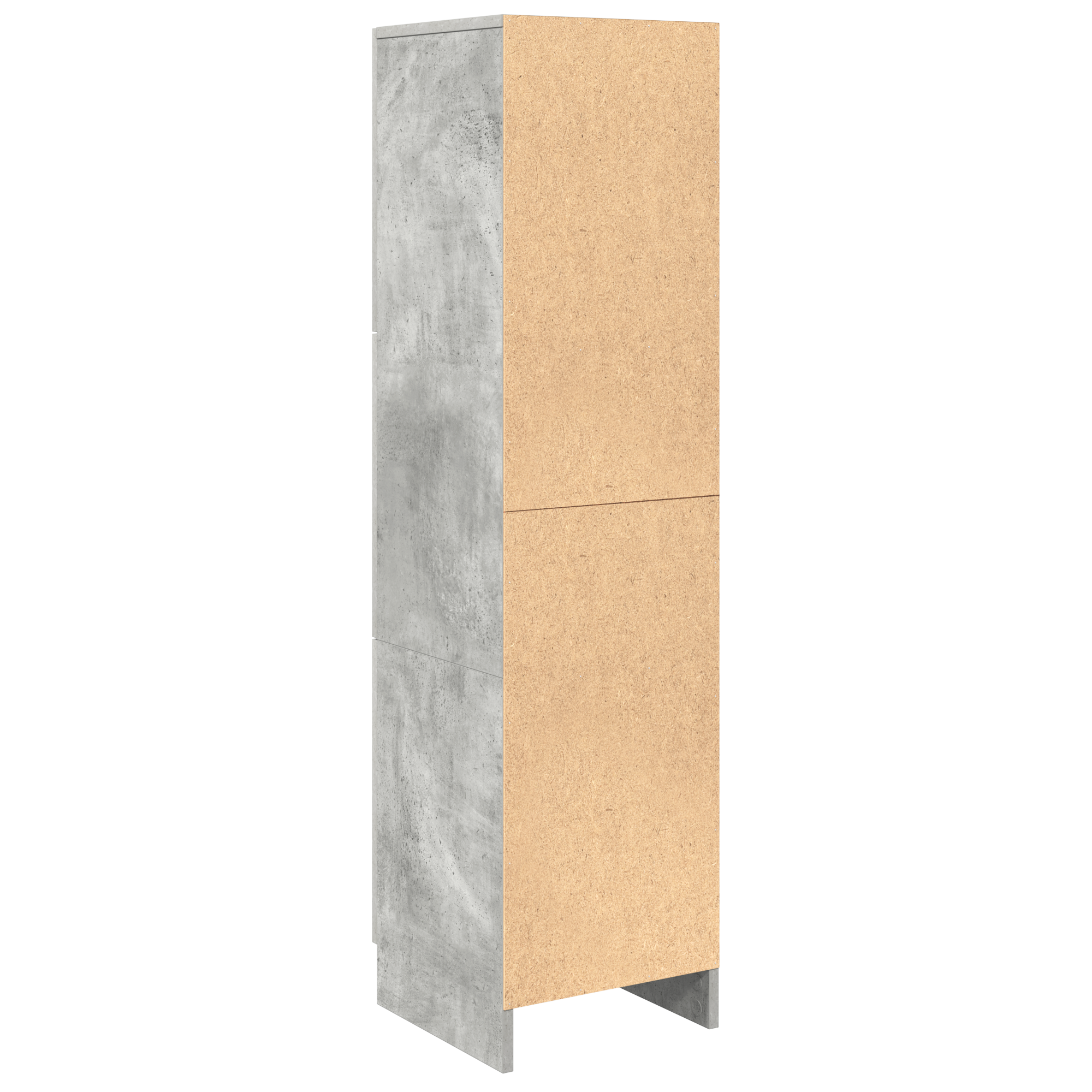 Meuble de Rangement Gris béton 31,5 x 32 x 124 cm