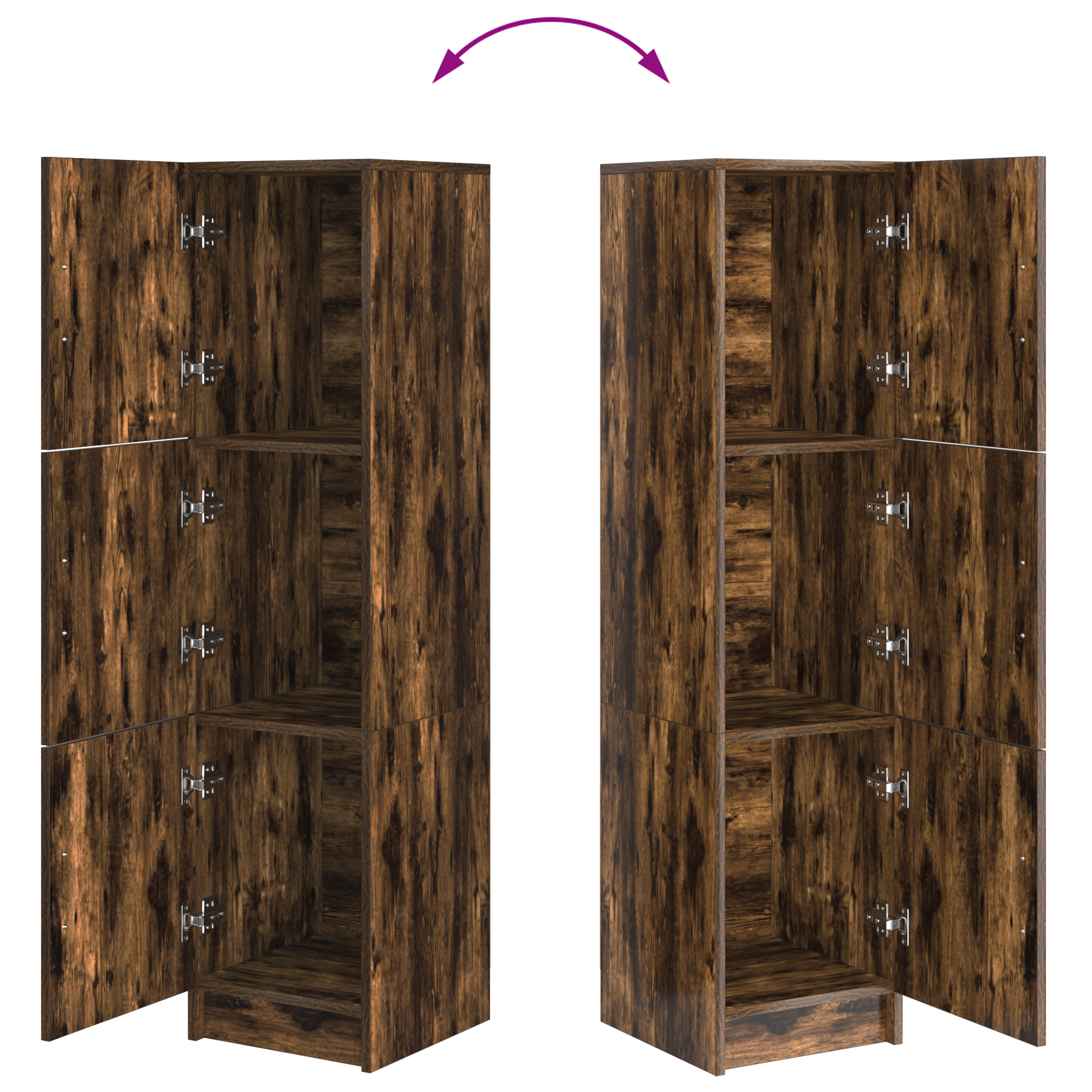 Meuble de Rangement Chêne fumé 31,5 x 32 x 124 cm - XIOS