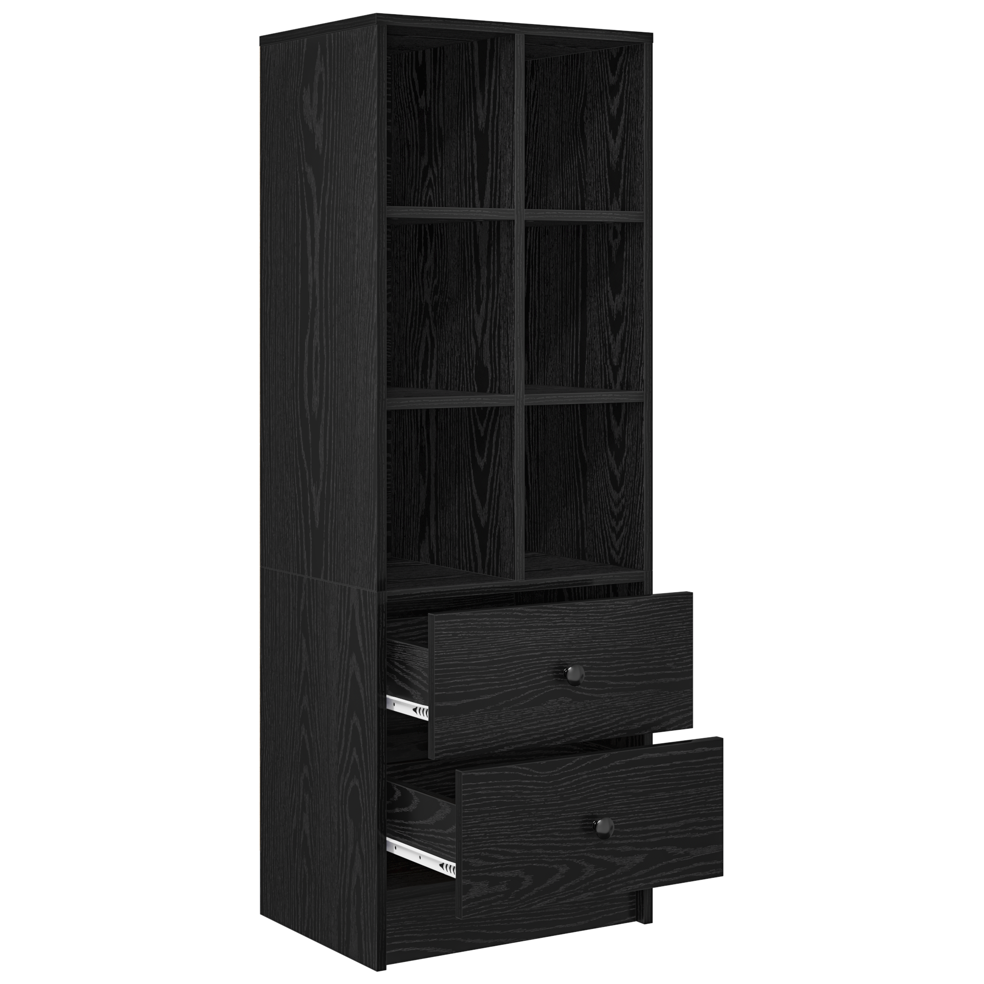 Haut Armoire avec tiroir Chêne noir 45,5 x 34 x 127 cm - XIOS