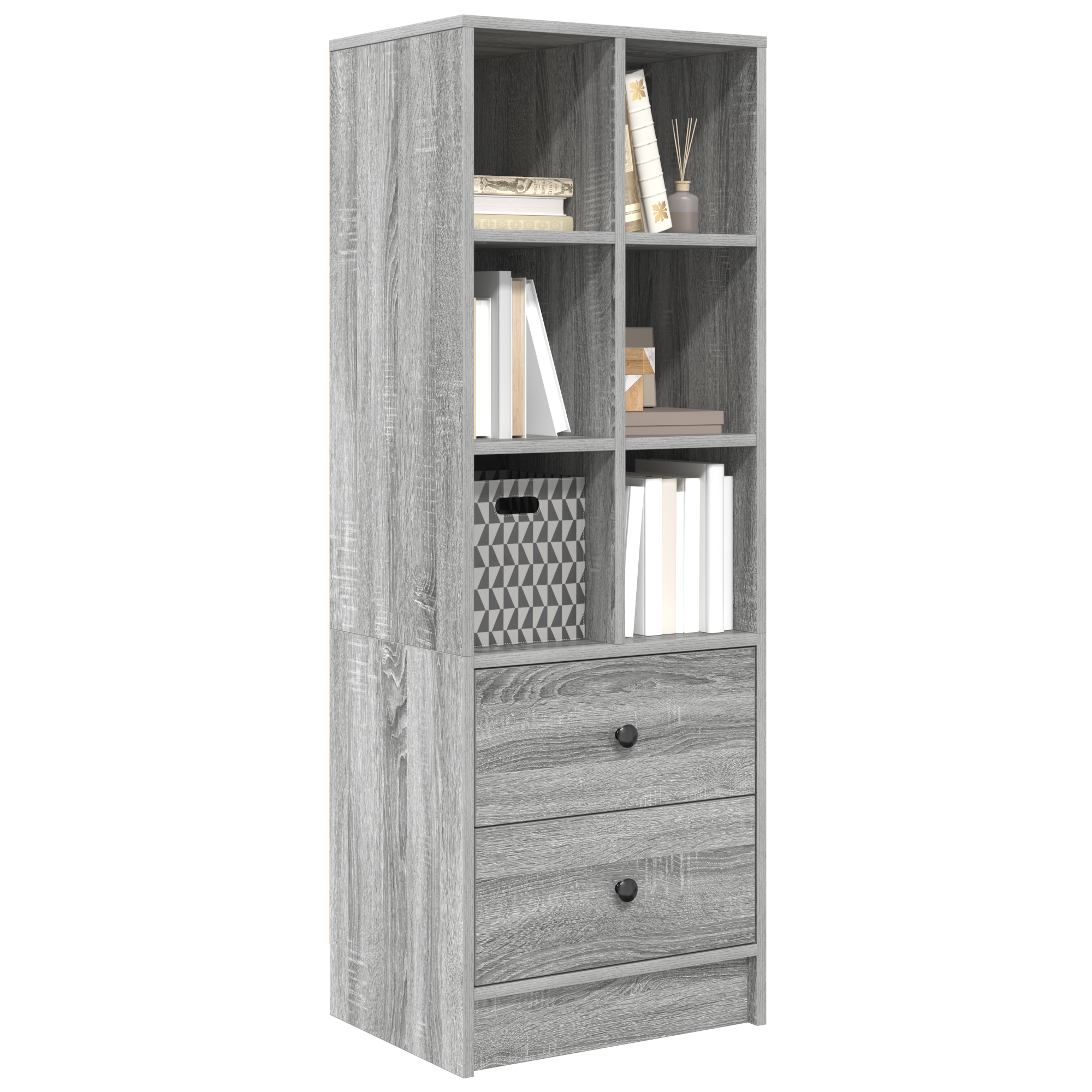 Haut Armoire avec tiroir Gris Sonoma 45,5 x 34 x 127 cm - XIOS