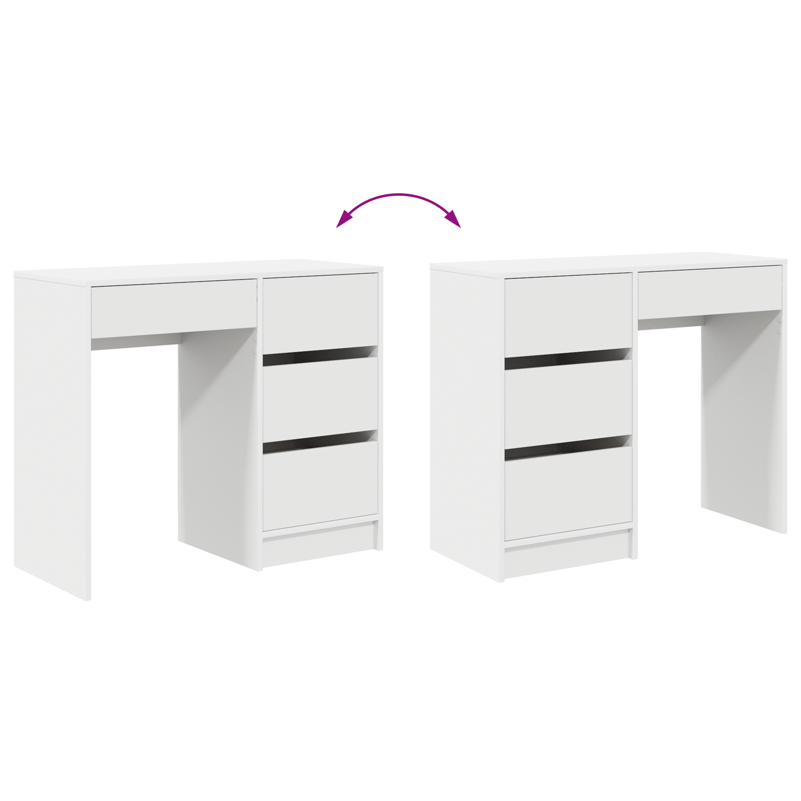 Bureau avec tiroir Blanc 90 x 37,5 x 75 cm Bois d'ingénierie - XIOS