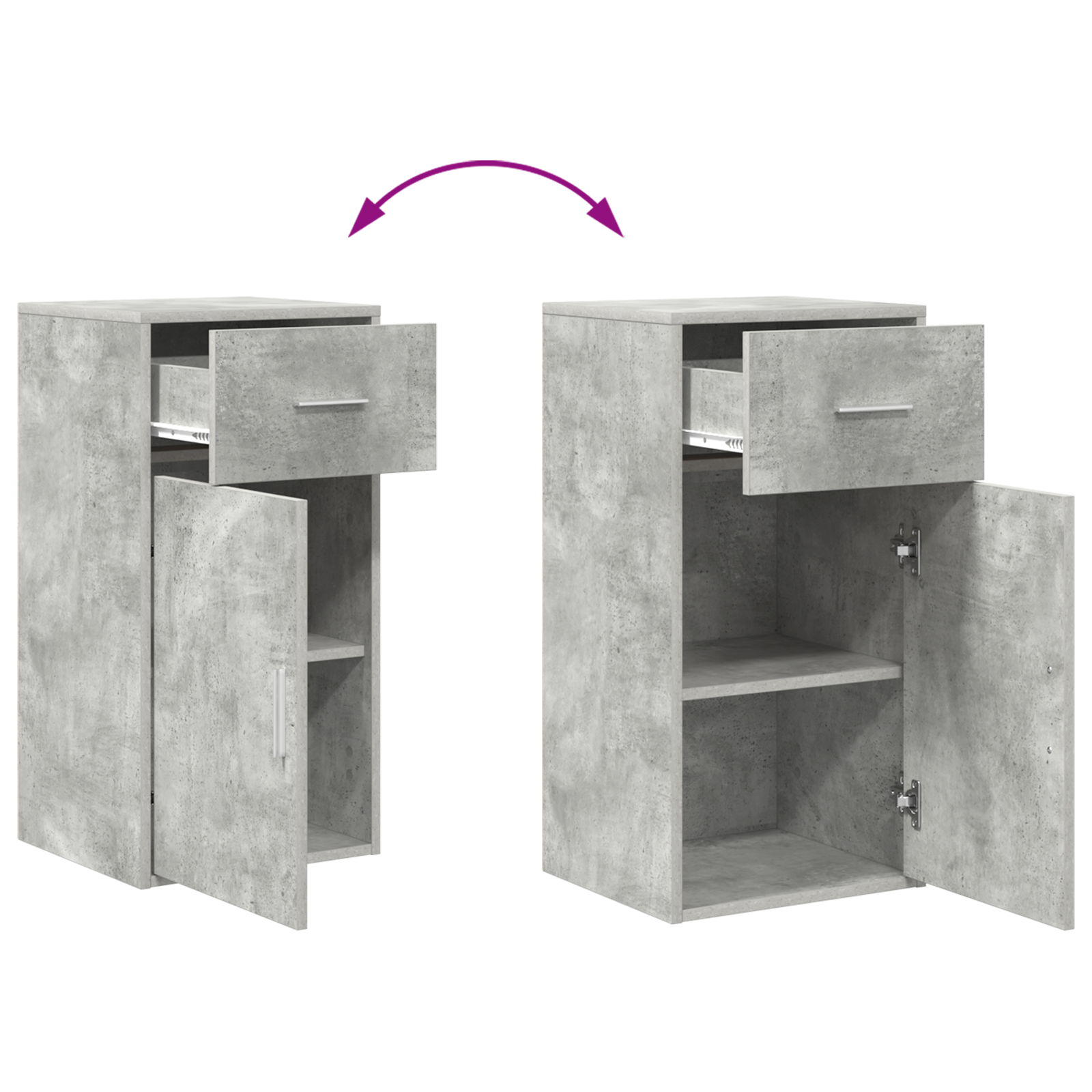 Meuble de rangement gris Gris béton