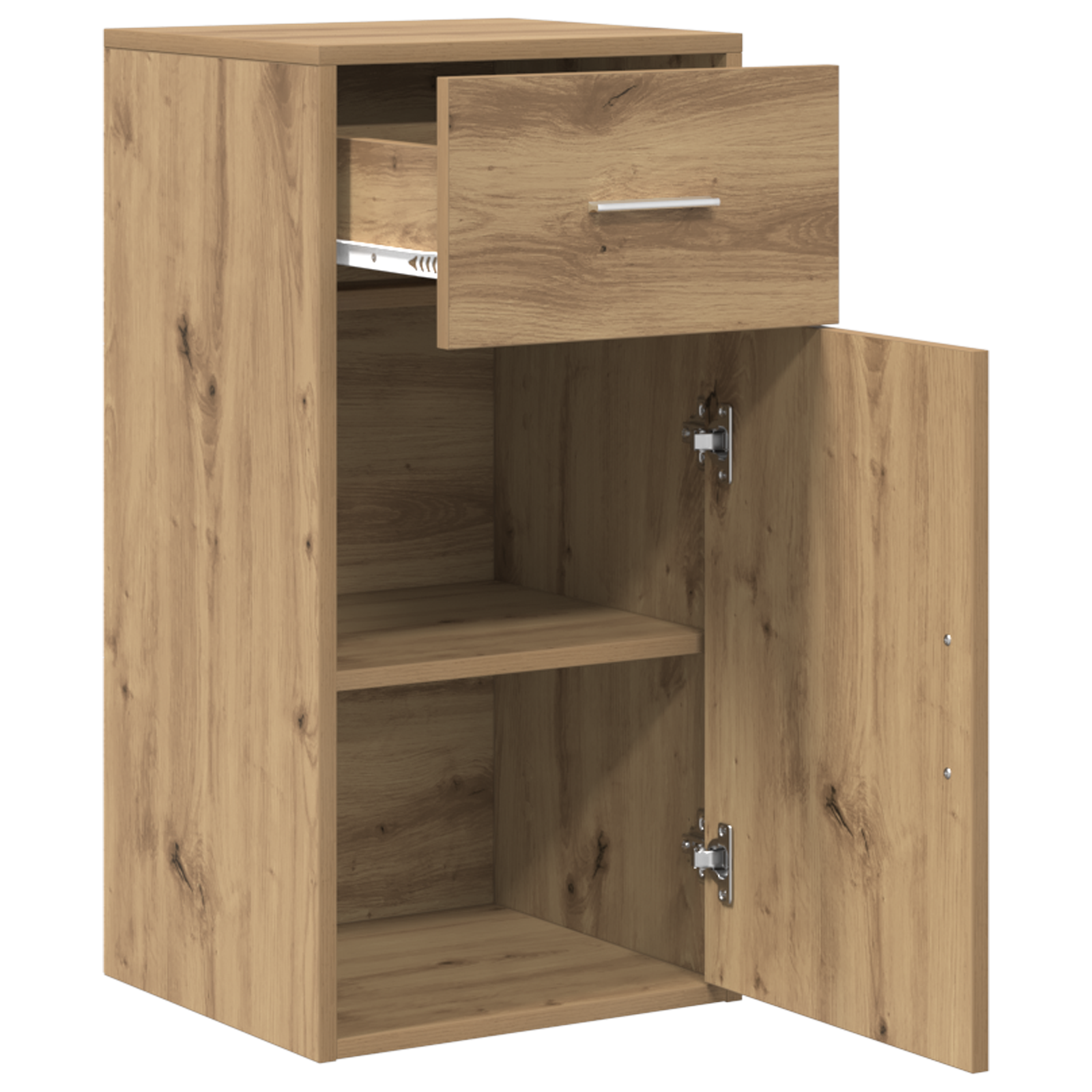 Cabinet de rangement en chêne Chêne fait main Bois d'ingénierie