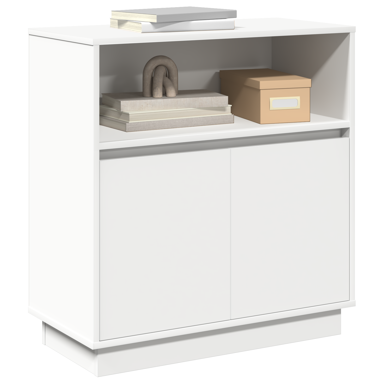Buffet avec LED Blanc 71x34,5x75 cm en Bois Nécessaire