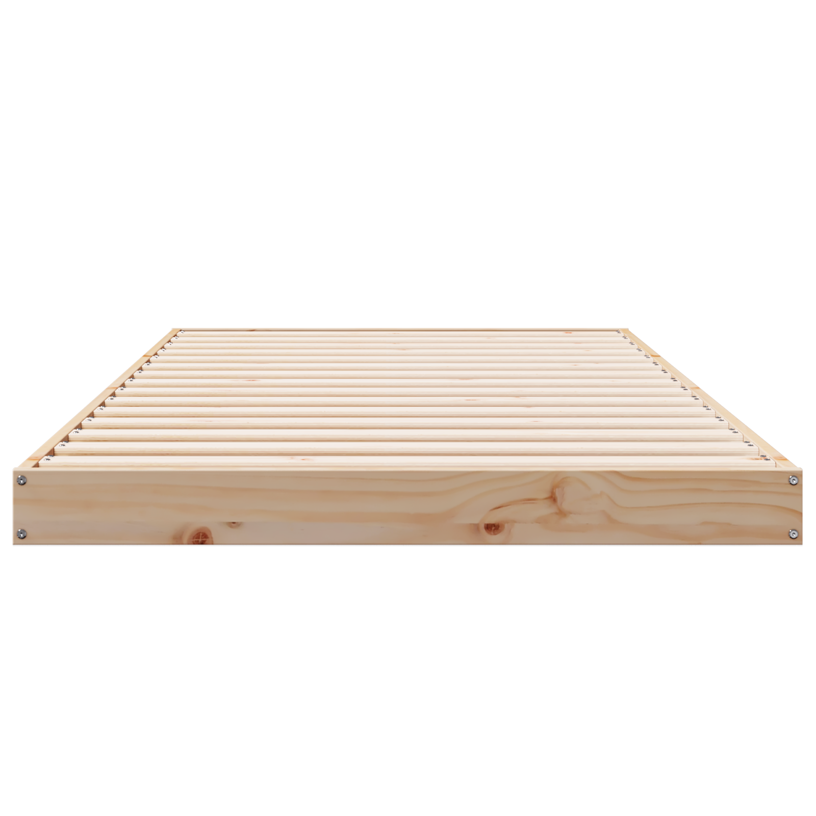 Cadre de lit au sol vidaXL Blanc 80x220 cm en bois de pin massif