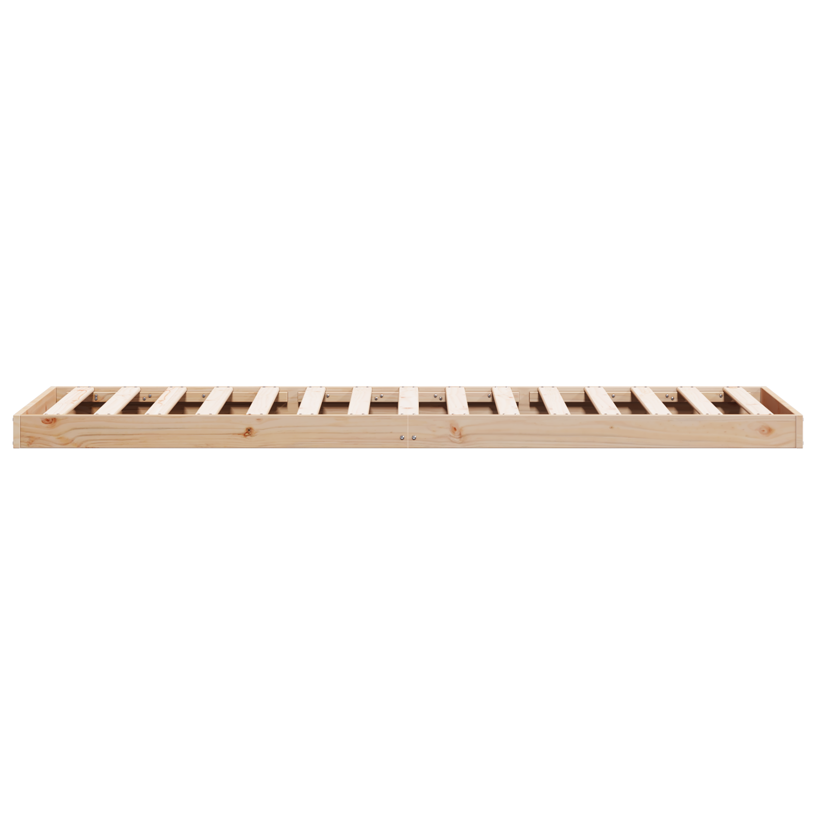 Cadre de lit au sol vidaXL Blanc 80x220 cm en bois de pin massif