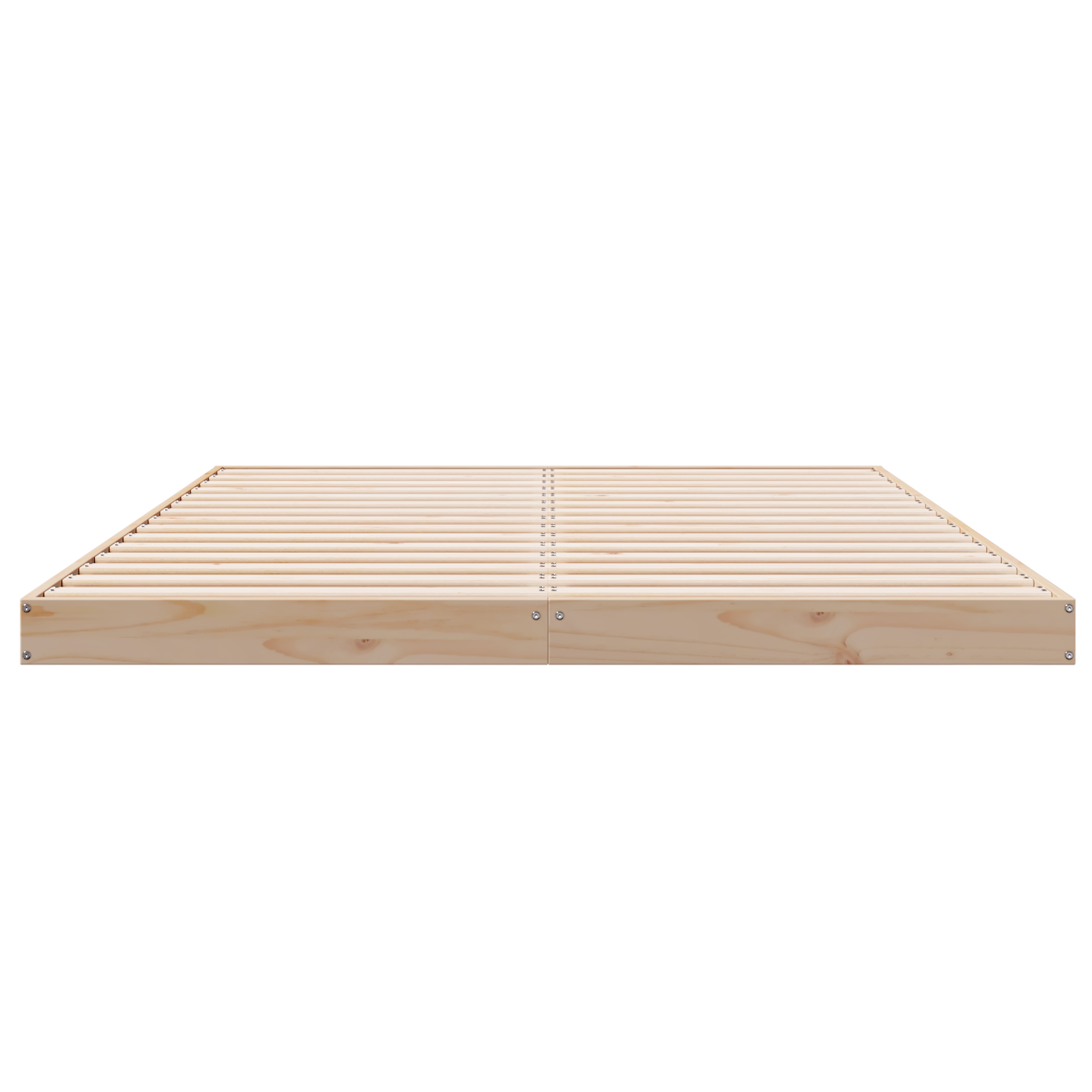 Cadre de lit au sol vidaXL Blanc 160x220 cm Bois massif de pin