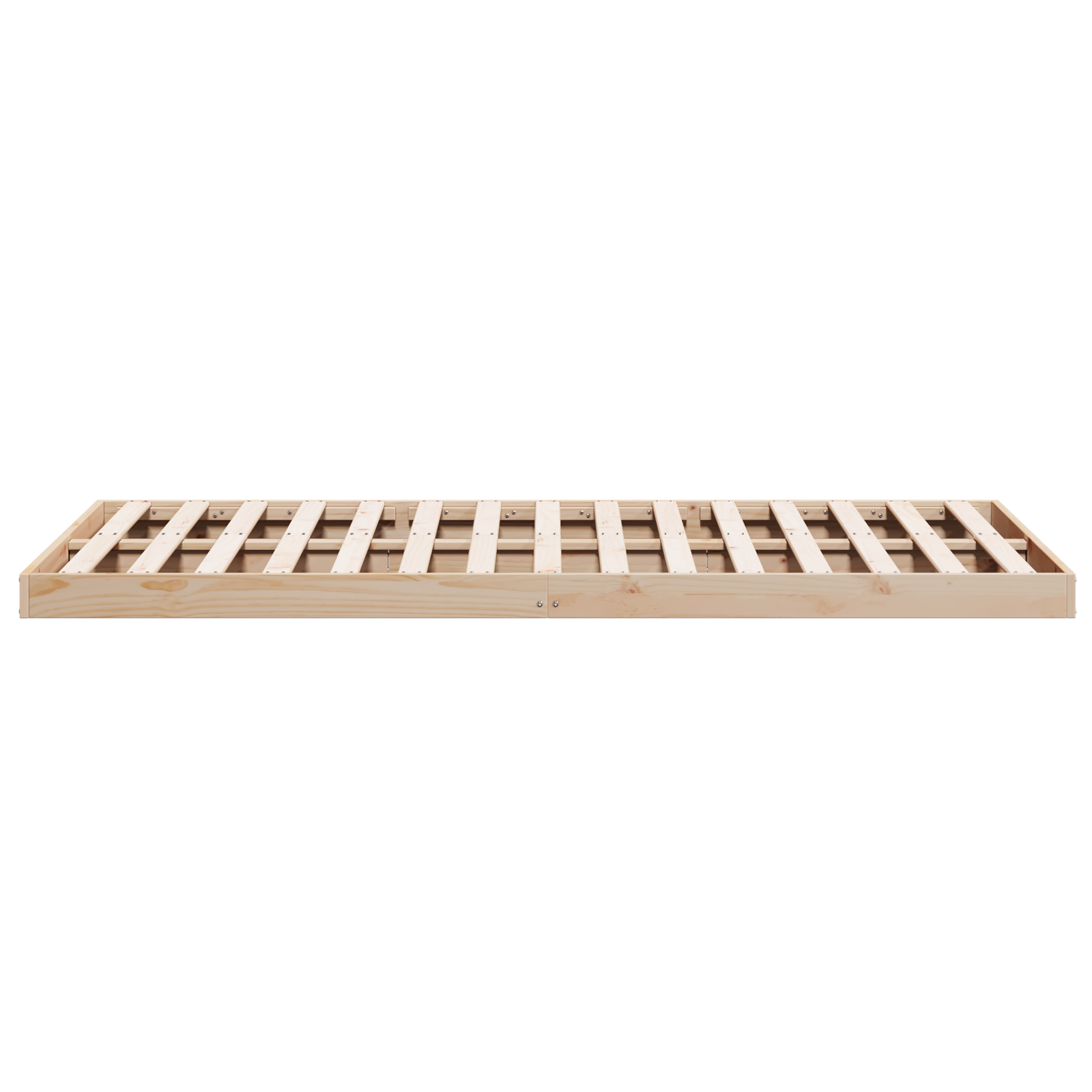 Cadre de lit au sol vidaXL Blanc 160x220 cm Bois massif de pin