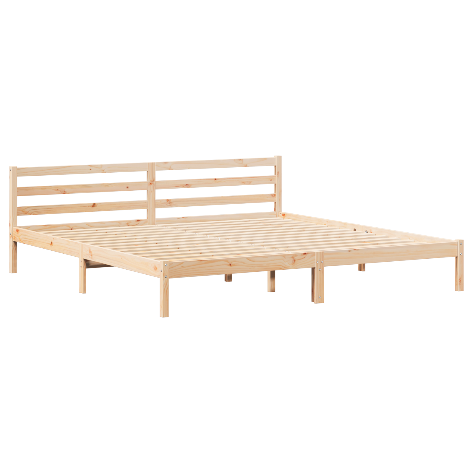 Cadre de lit vidaXL avec tête de lit 200x210 cm en bois de pin massif