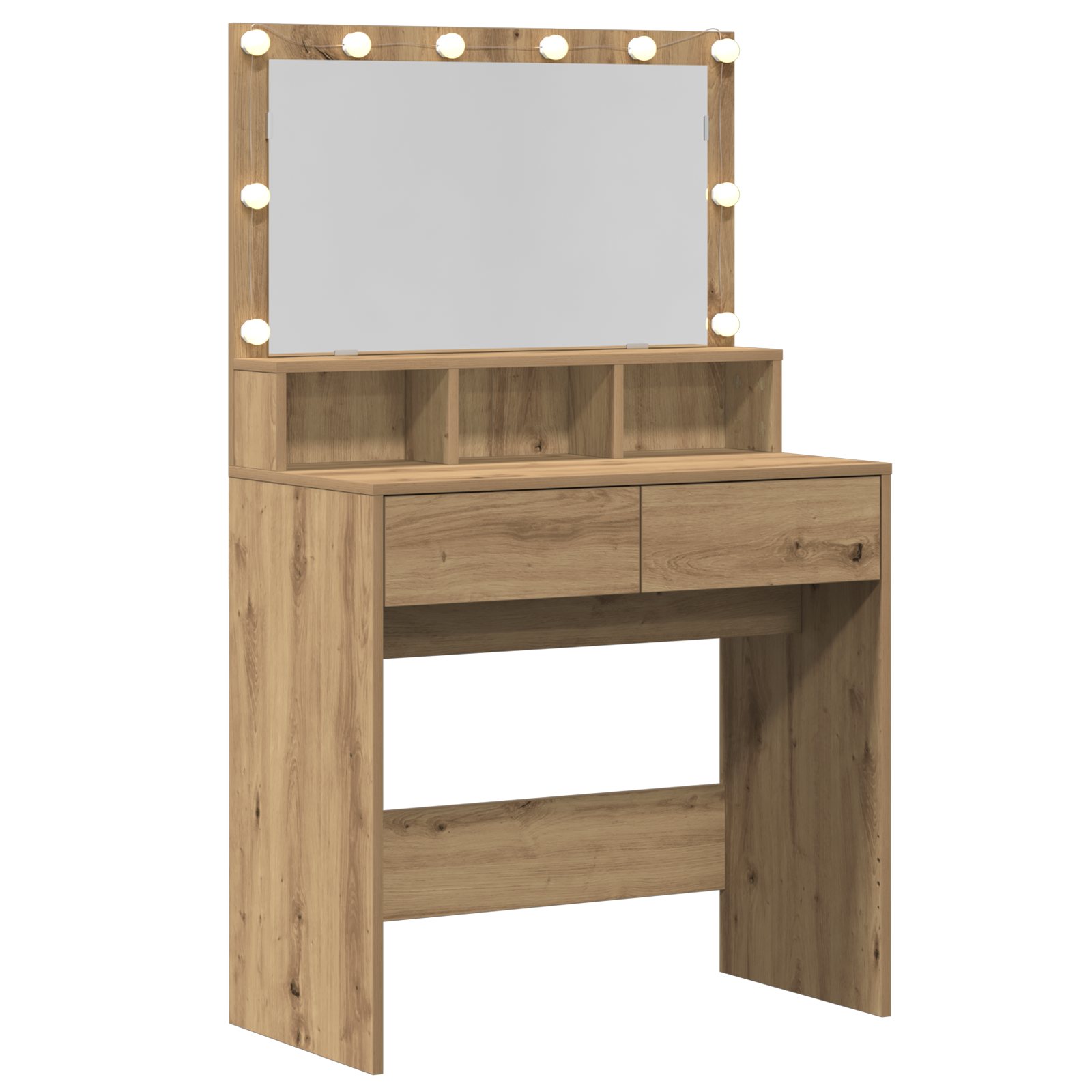 Table de Toilette chêne artisanal 80 x 41 x 134.5 cm - XIOS