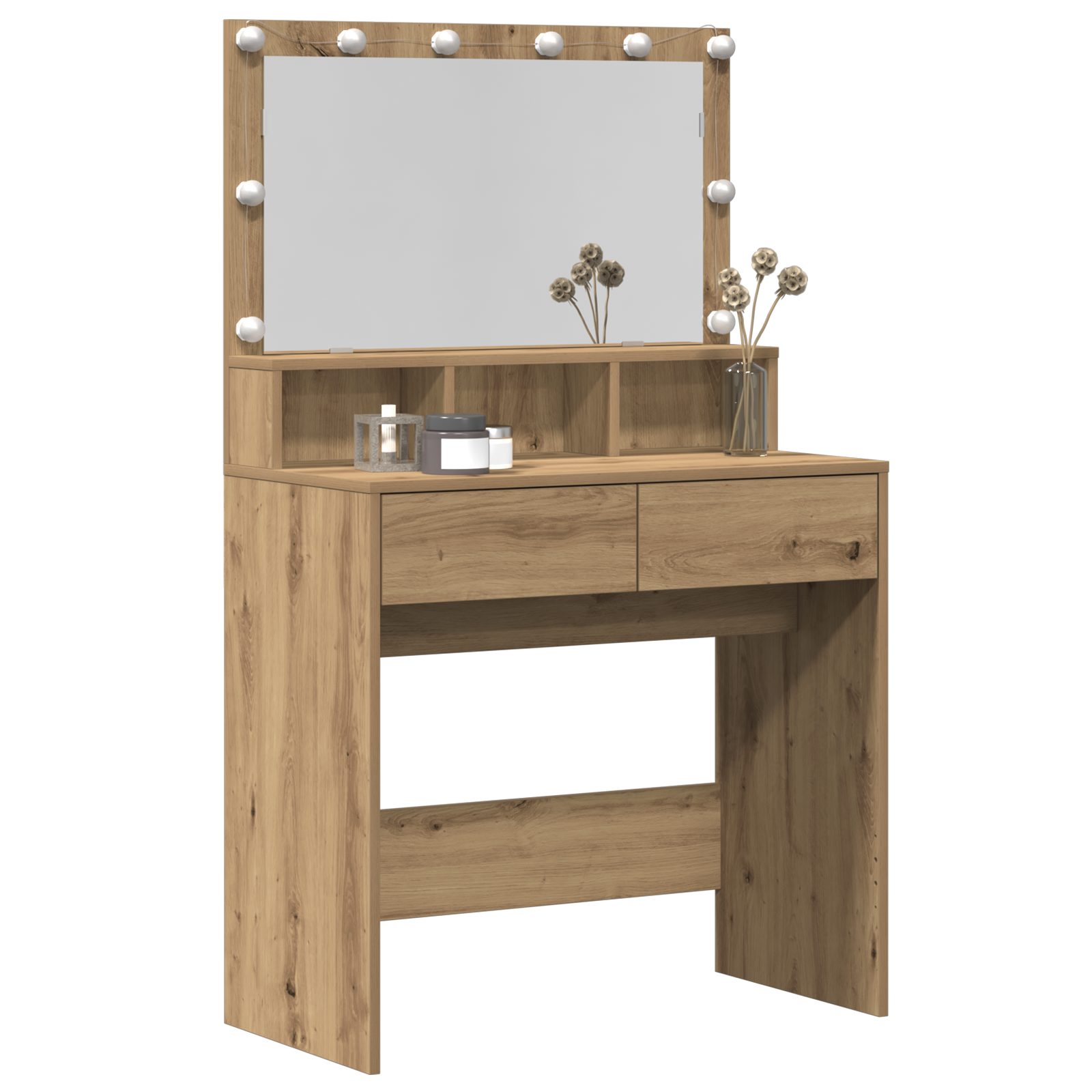 Table de Toilette chêne artisanal 80 x 41 x 134.5 cm - XIOS