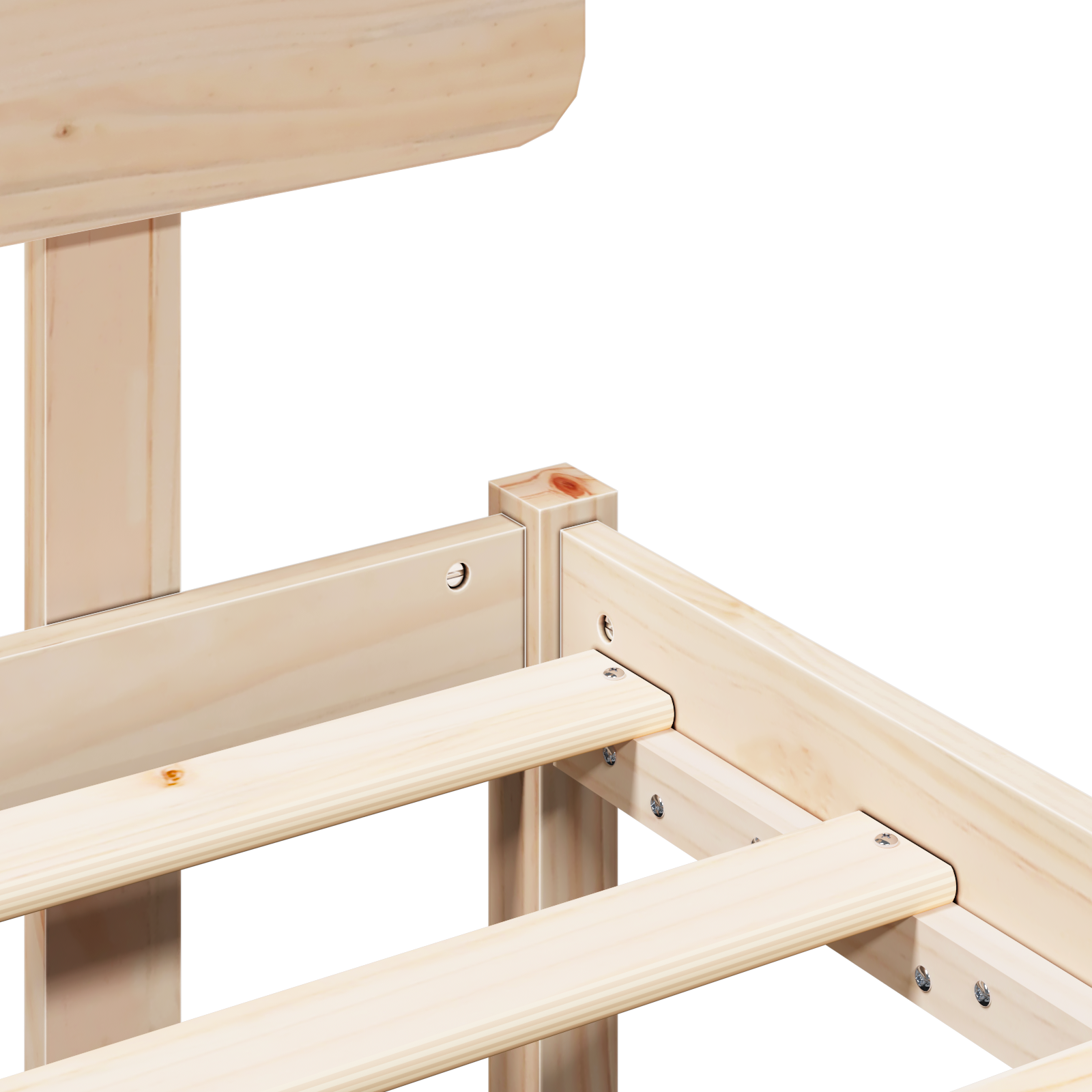 Lit avec Headboard 150x200 cm Bois de Pin Massif