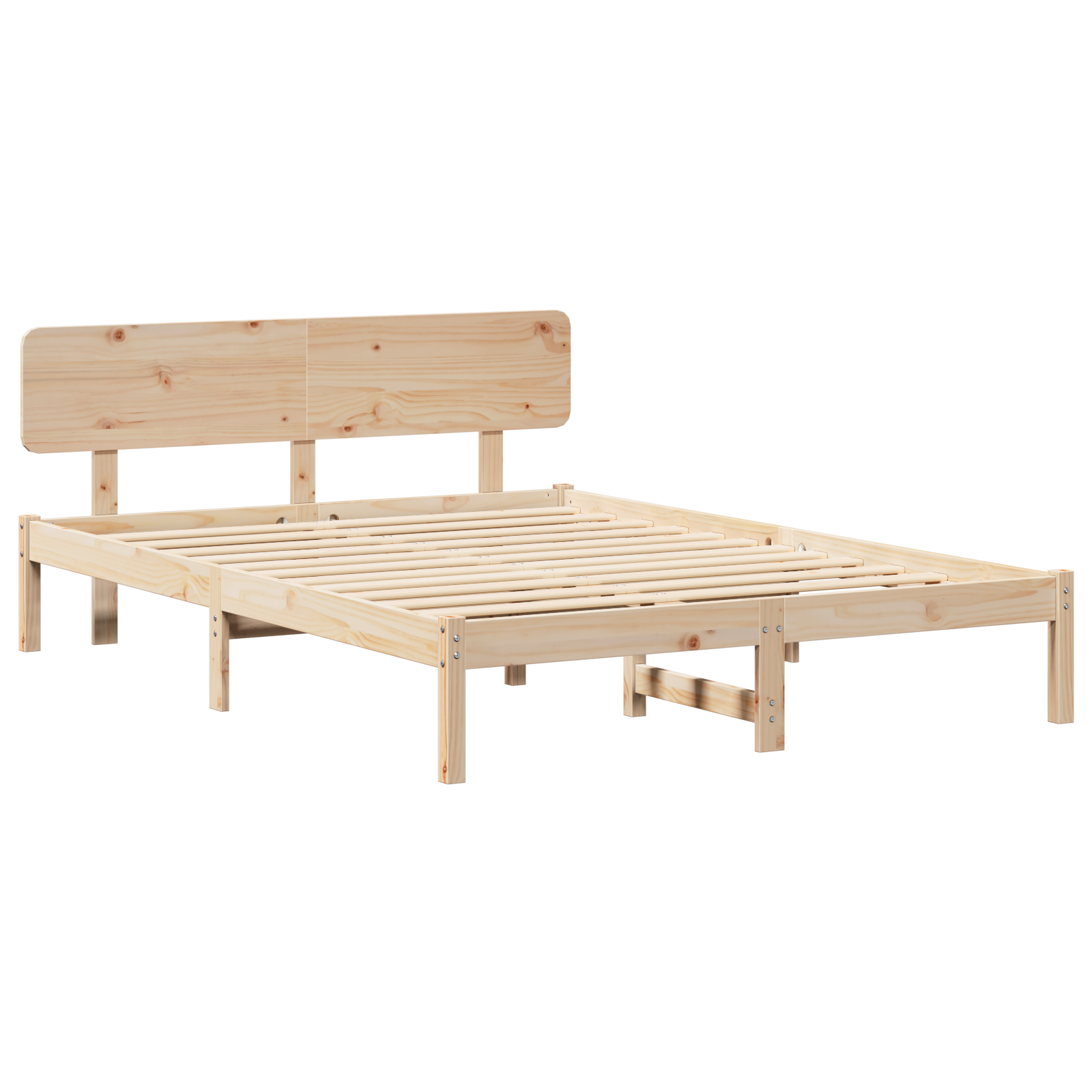 Lit avec Headboard 150x200 cm Bois de Pin Massif