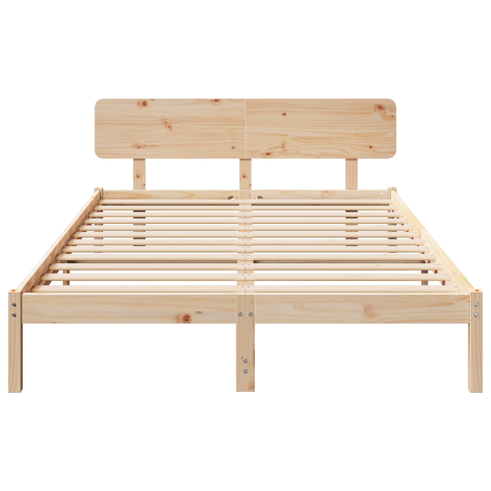 Lit avec Headboard 150x200 cm Bois de Pin Massif