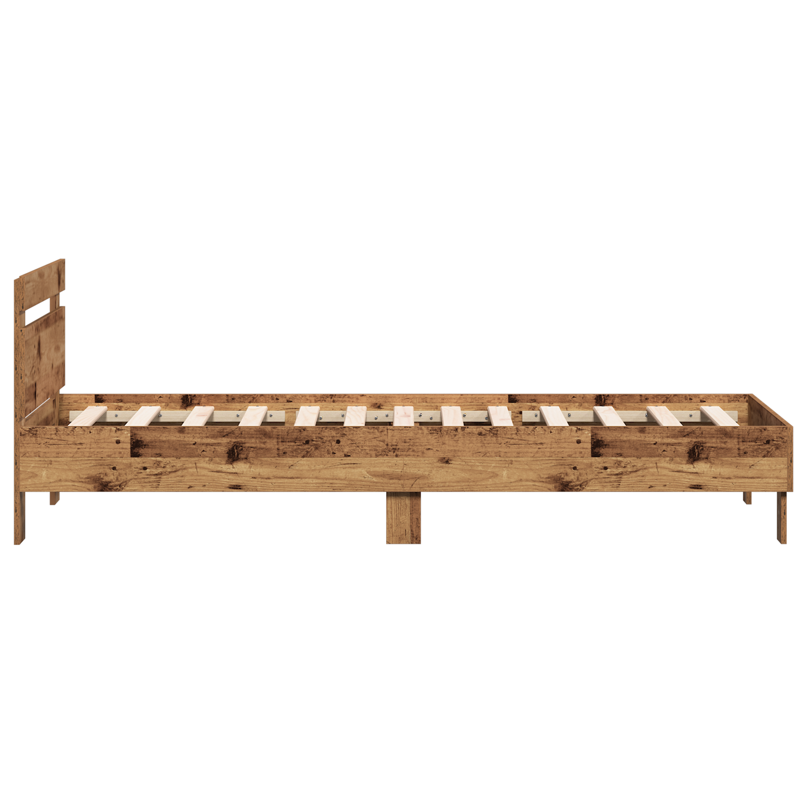 Cadre de lit en vieux bois 90x200 cm - En bois d'ingénierie