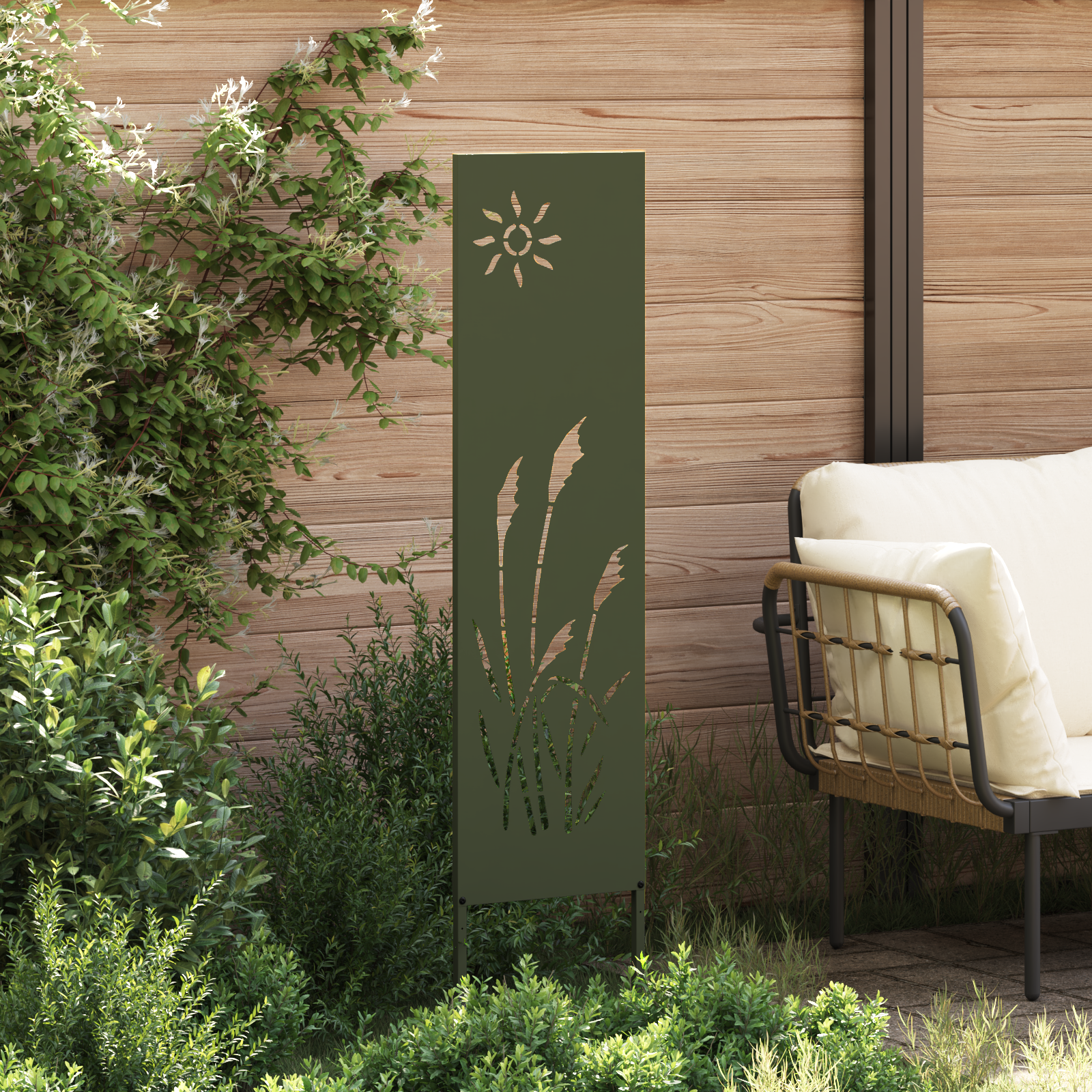 Panneau décoratif de jardin Autre Vert olive 32 x 140 cm - XIOS