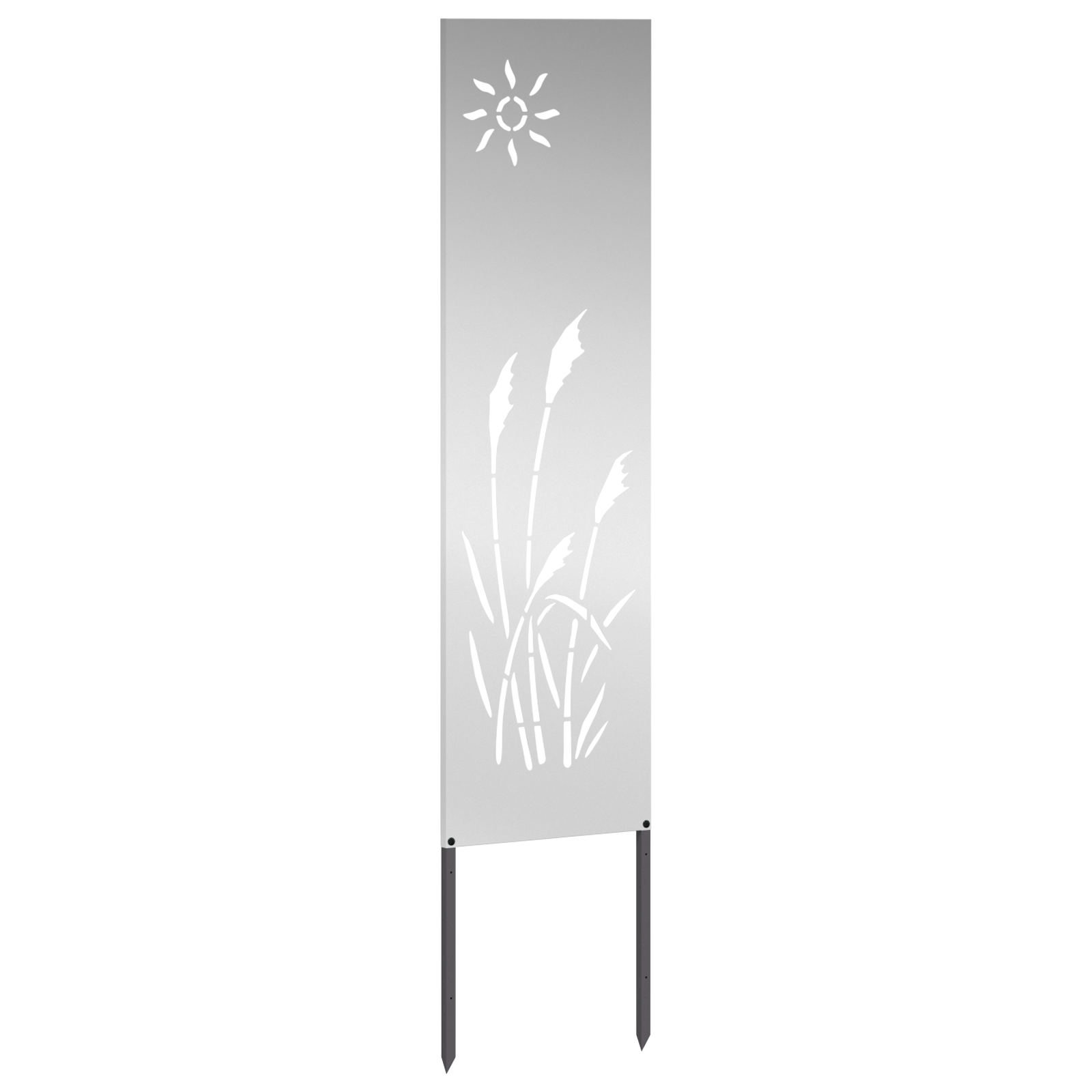 Panneau décoratif de jardin Argent 32 x 140 cm Acier galvanisé - XIOS