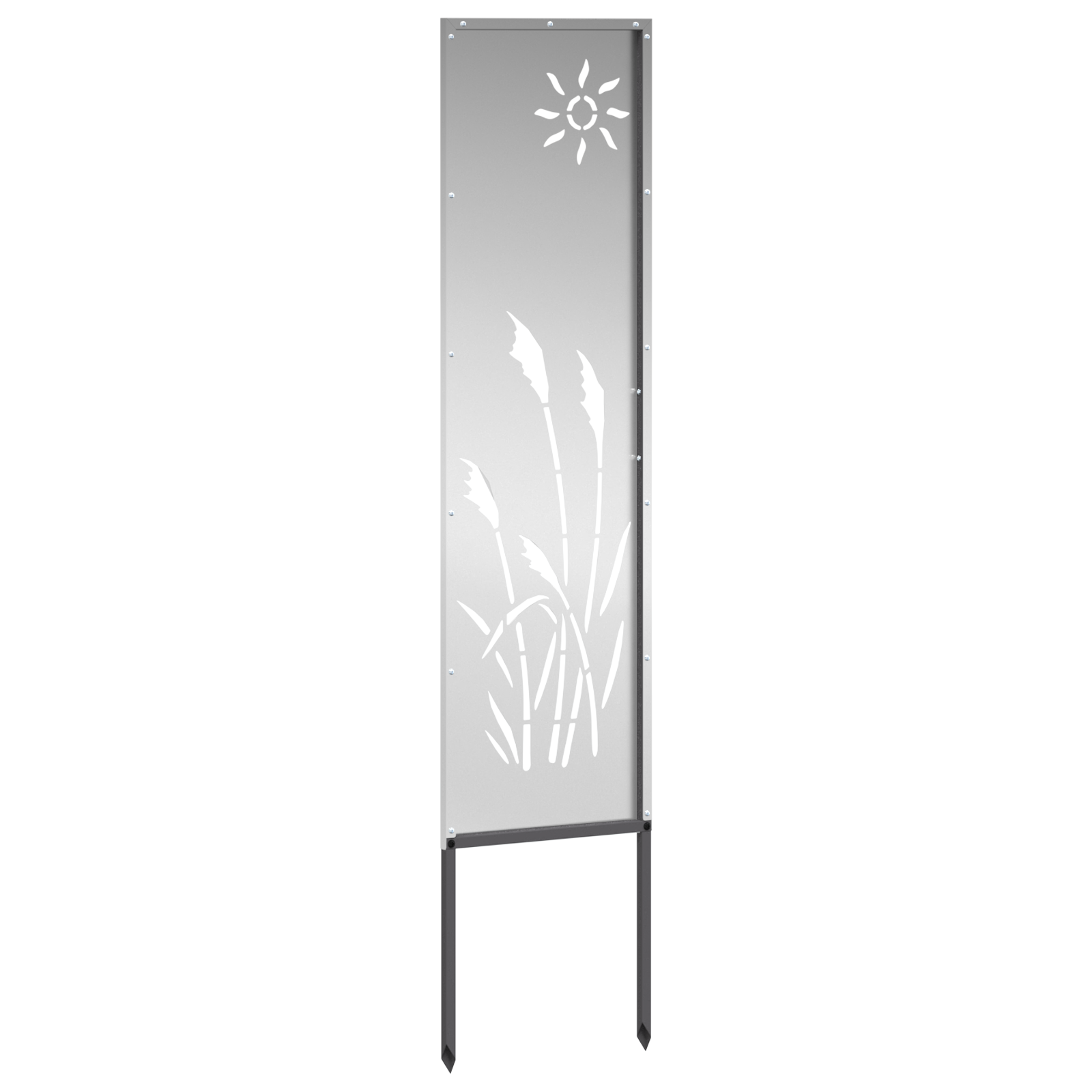 Panneau décoratif de jardin Argent 32 x 140 cm Acier galvanisé - XIOS