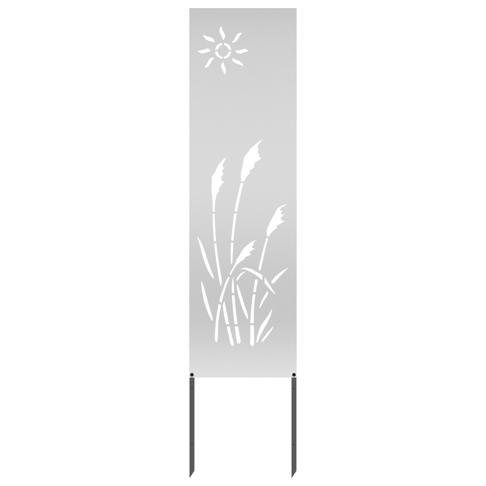 Panneau décoratif de jardin Argent 32 x 140 cm Acier galvanisé - XIOS
