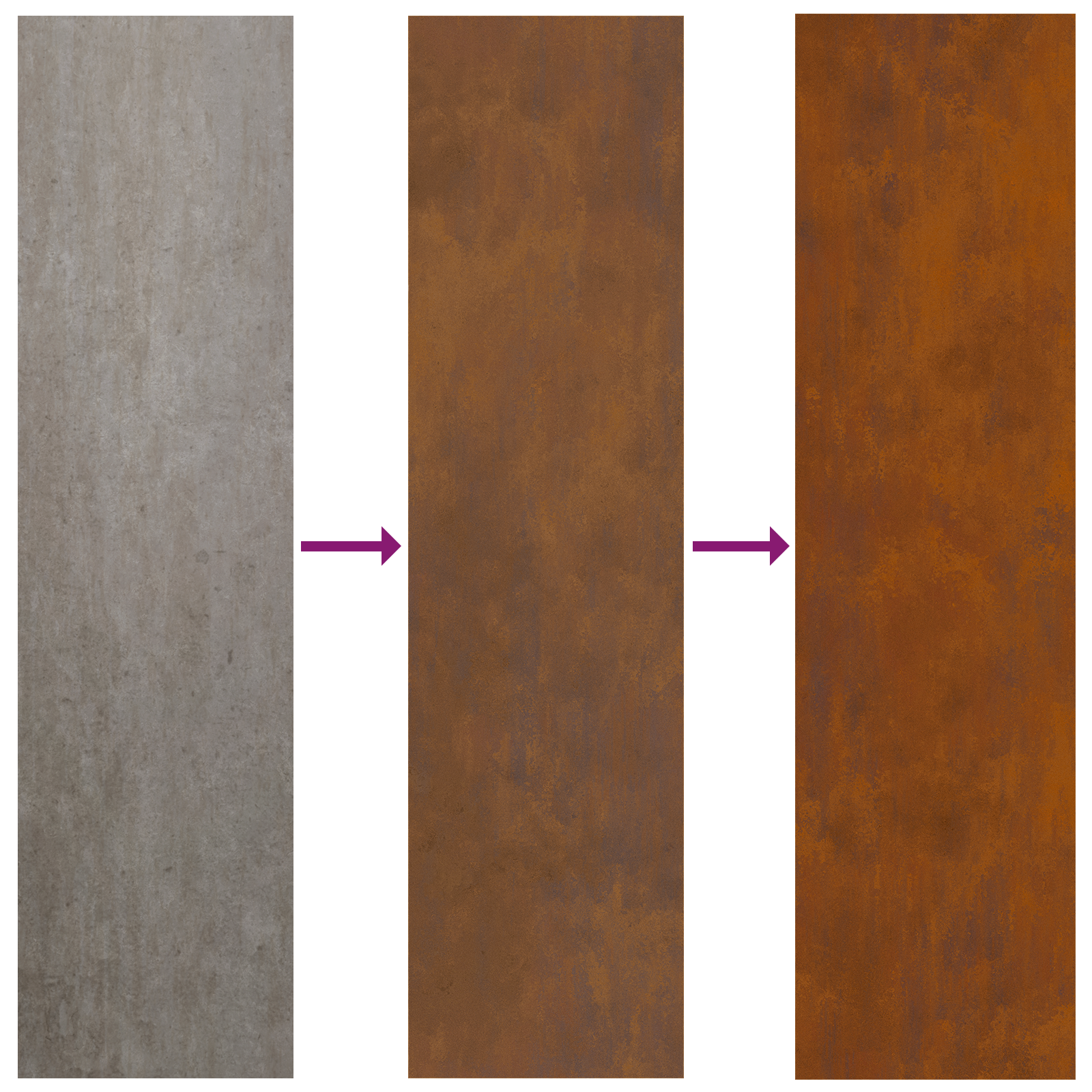 Panneau décoratif de jardin Autre Rouillé 32 x 140 cm - XIOS