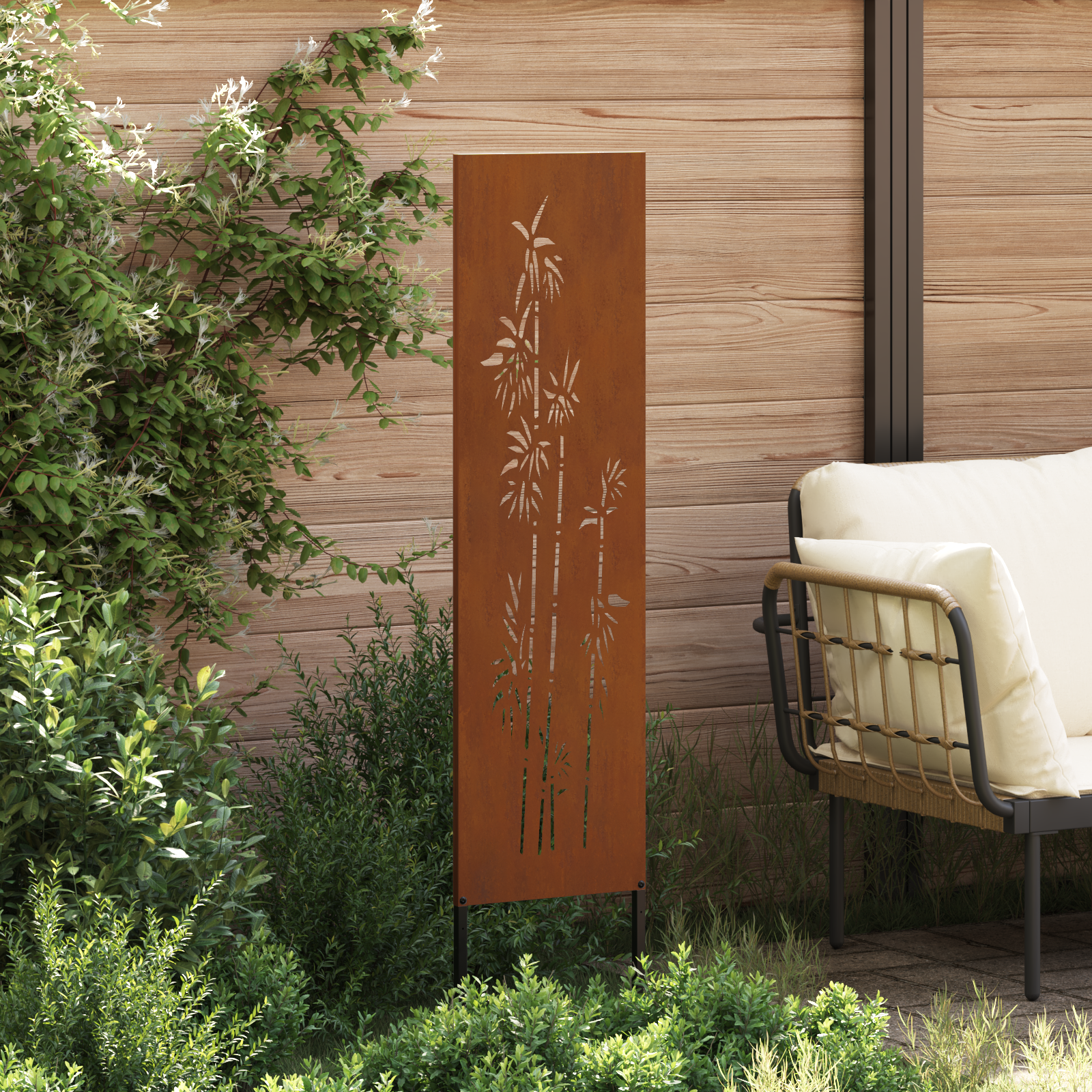 Panneau décoratif de jardin Autre Rouillé 32 x 140 cm - XIOS