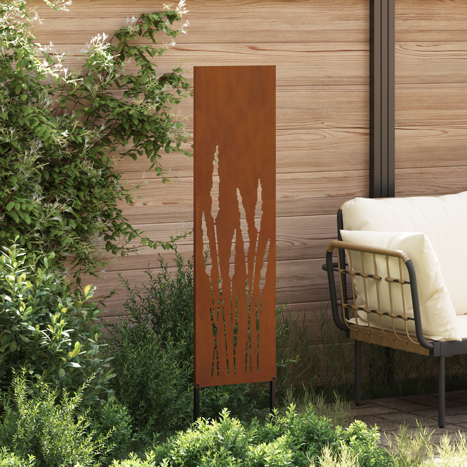 Panneau décoratif de jardin Autre Rouillé 32 x 140 cm - XIOS