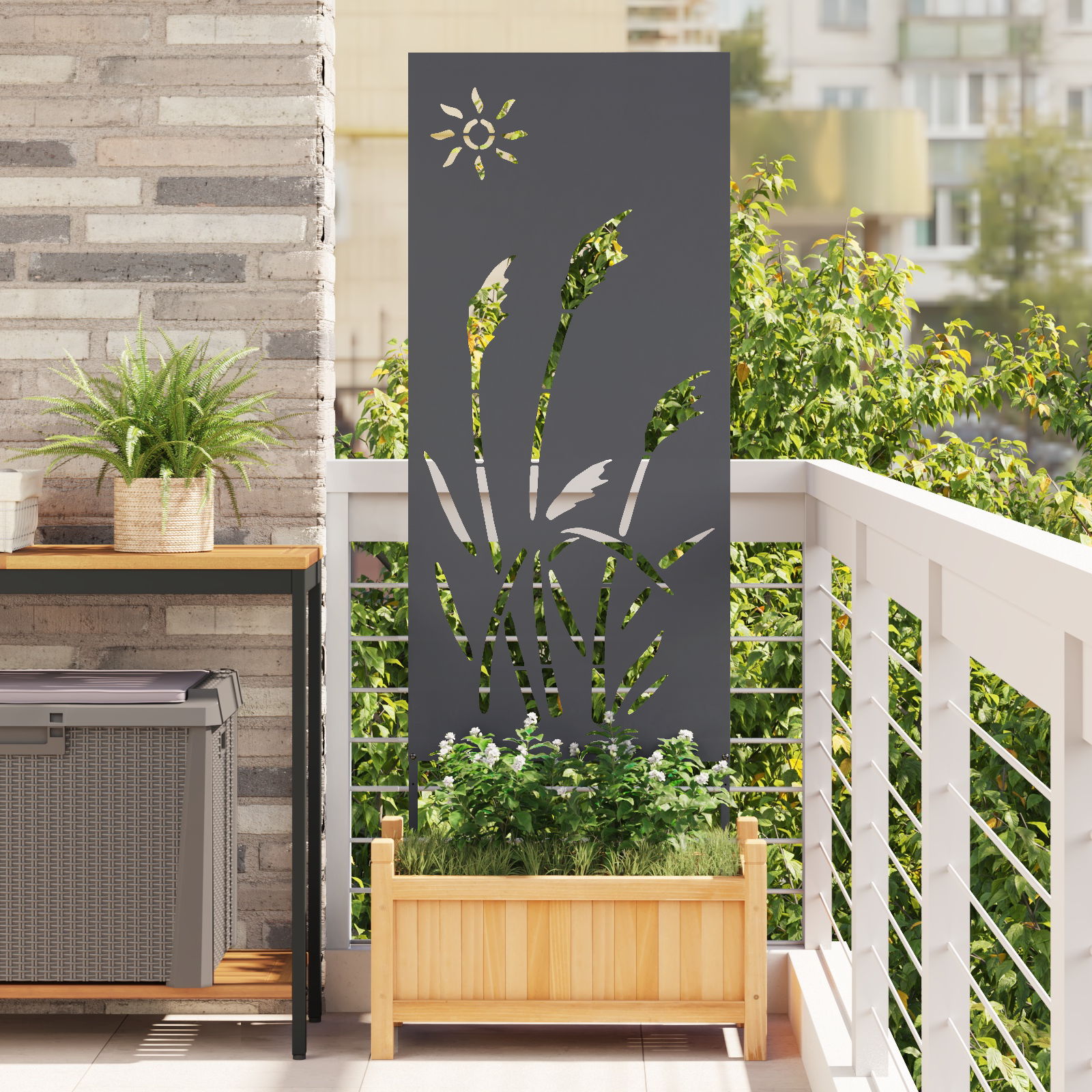 Panneau décoratif de jardin Autre Anthracite 50 x 140 cm - XIOS