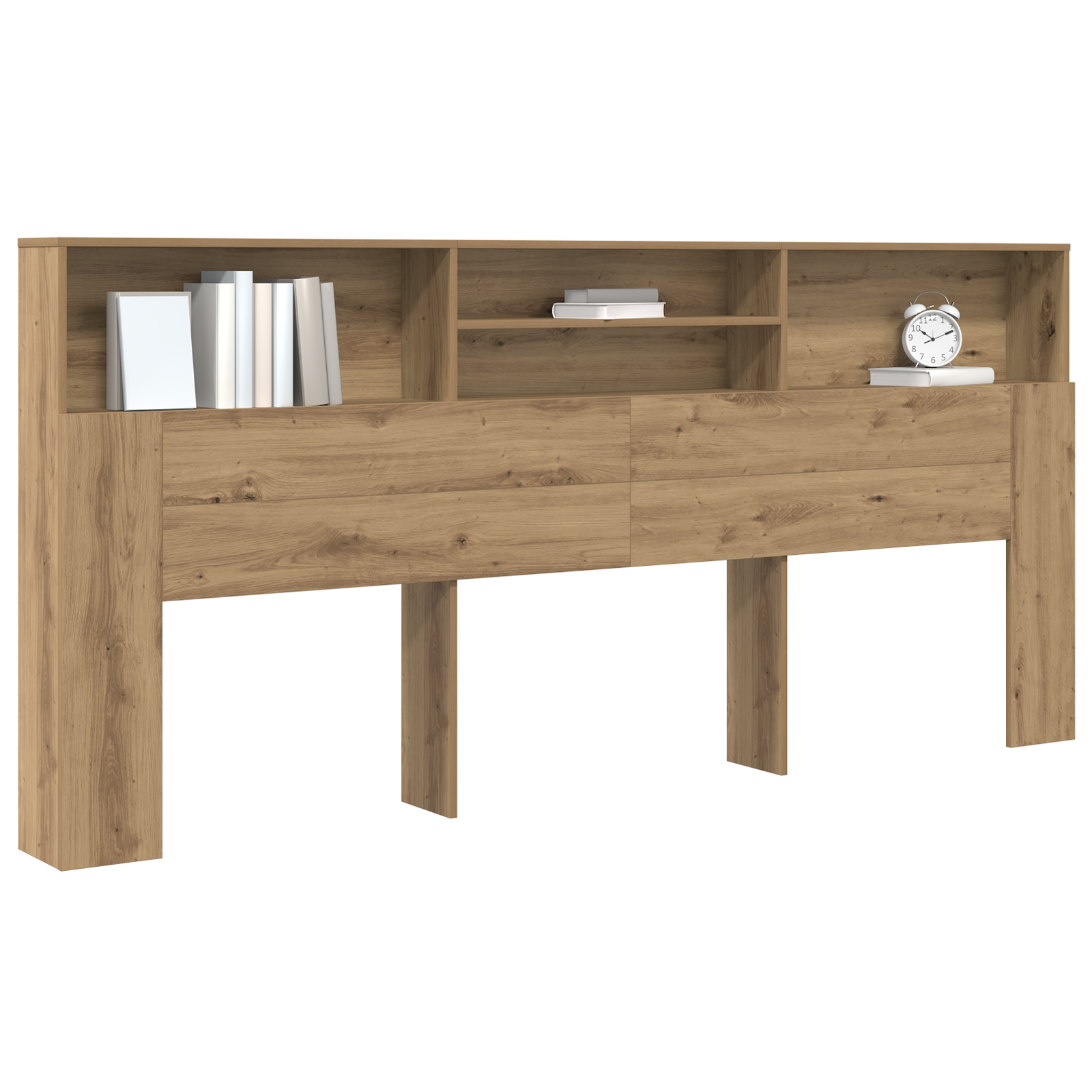 Cabinet de Tête de Lit Chêne artisanal 220 x 19 x 101,5 cm - XIOS