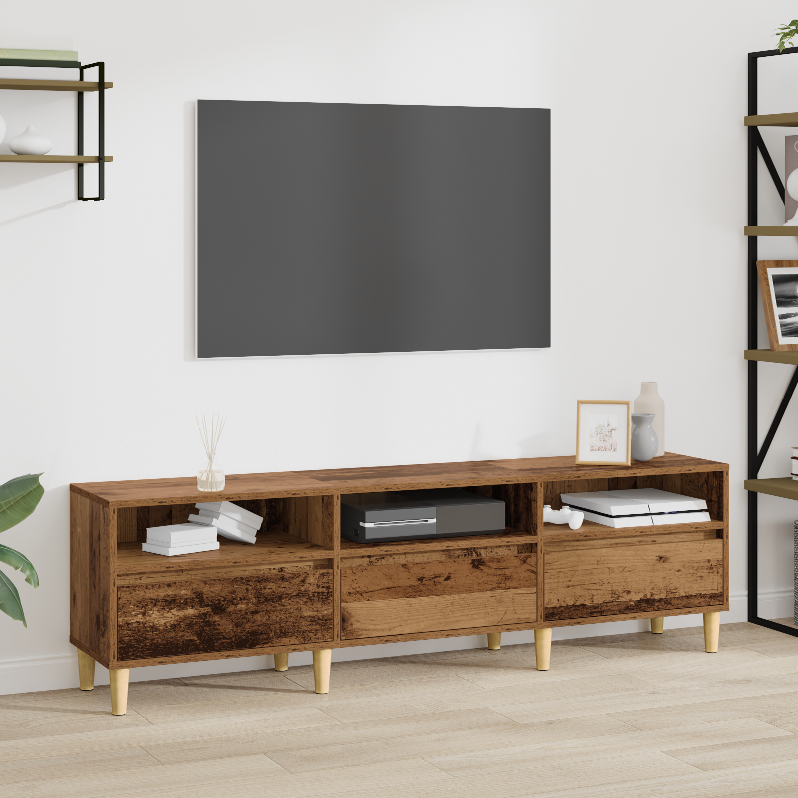 Meuble TV Bois Ancien 150 x 30 x 45 cm Bois d'ingénierie - XIOS