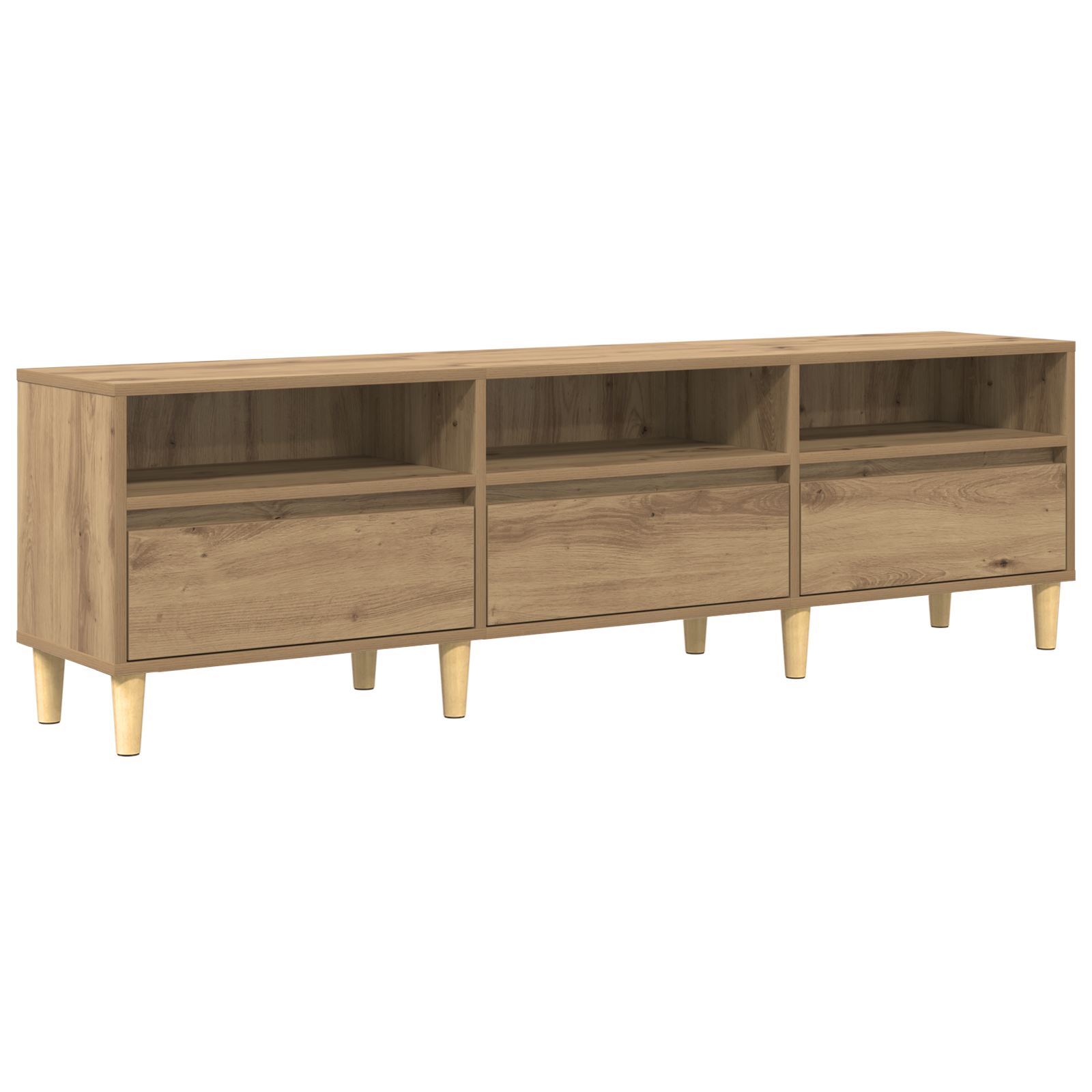 Meuble TV Chêne artisanal 150 x 30 x 45 cm Bois d'ingénierie - XIOS