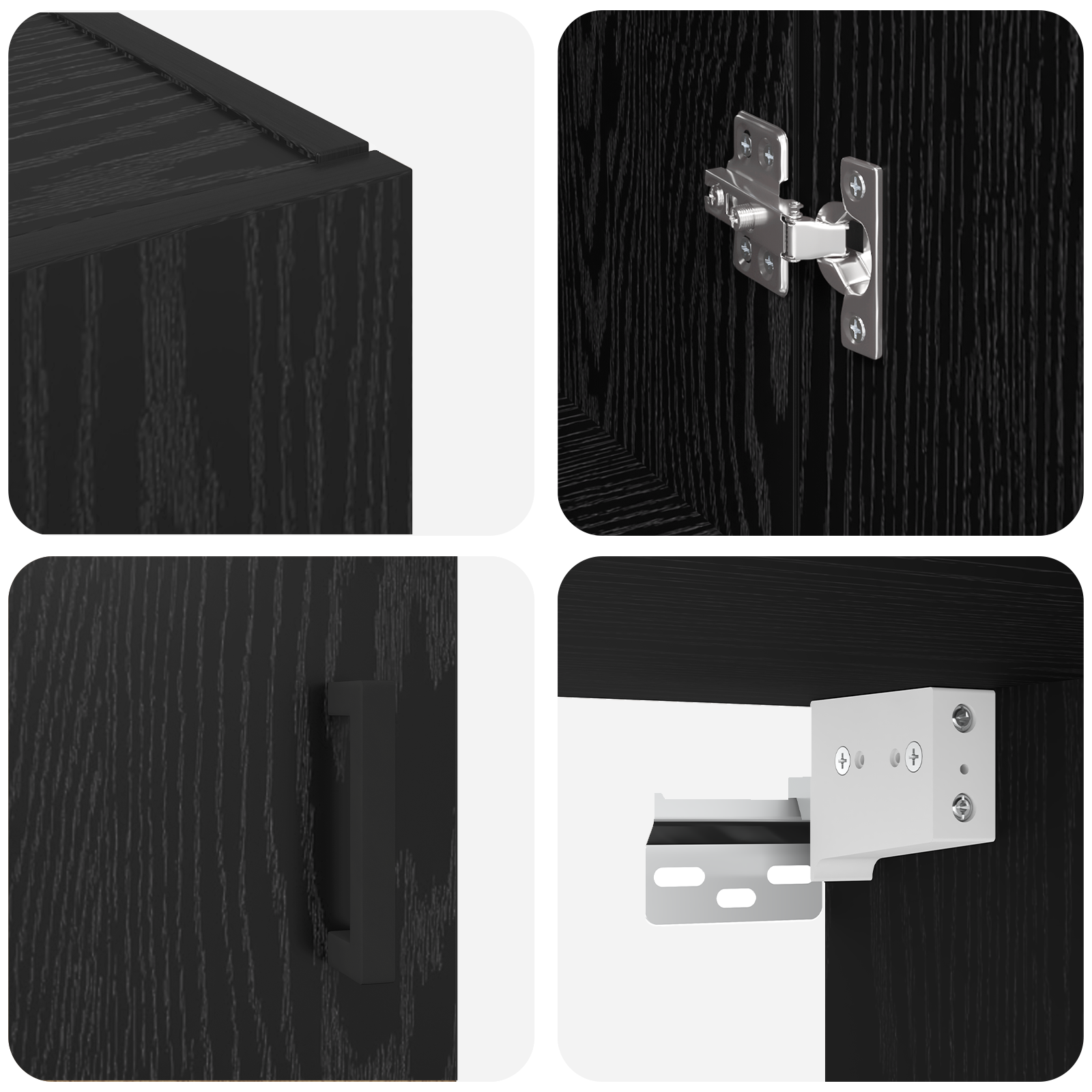 Meuble mural Chêne noir 69,5 x 34 x 90 cm Bois d'ingénierie - XIOS