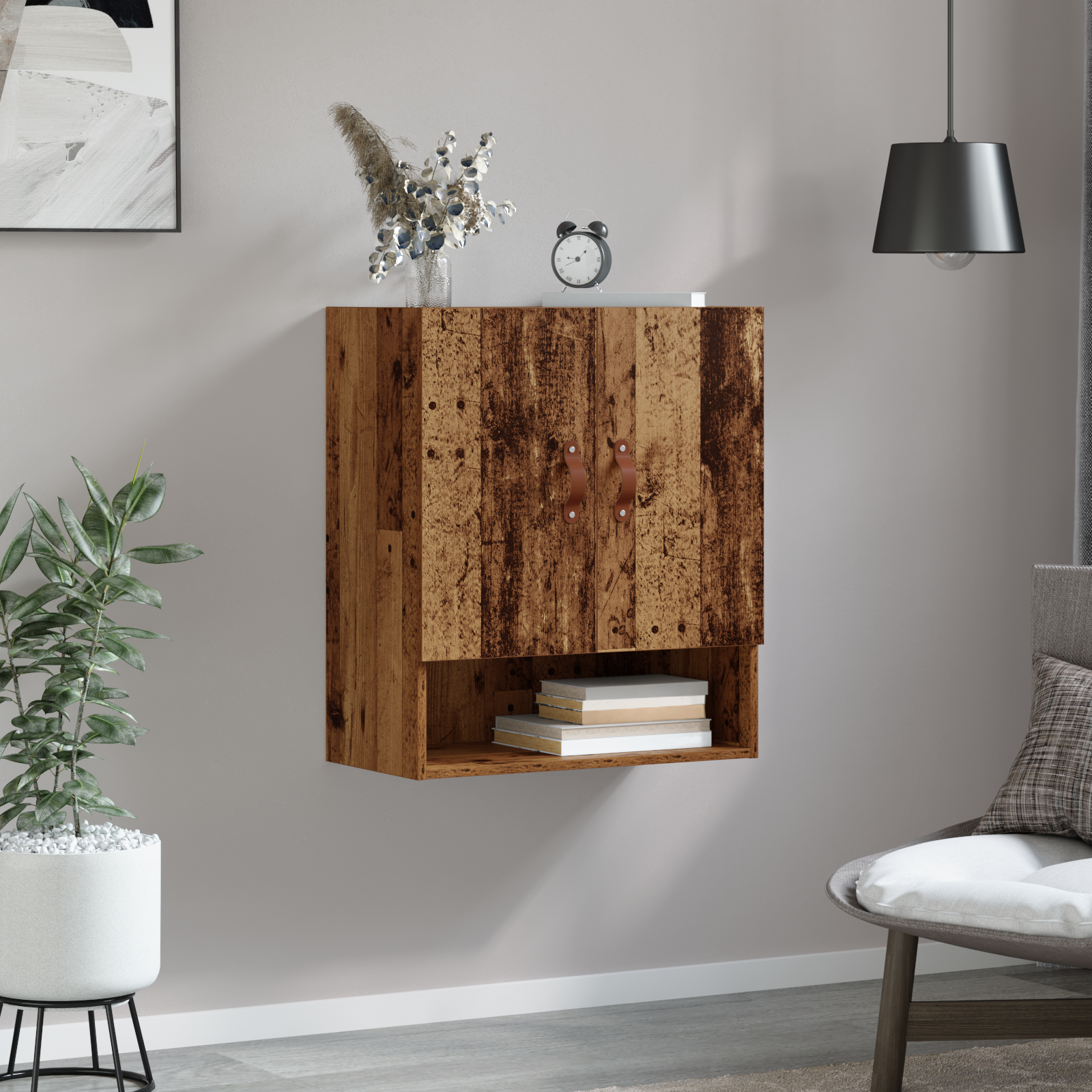 Meuble mural Vieux bois 60 x 31 x 70 cm Bois d'ingénierie
