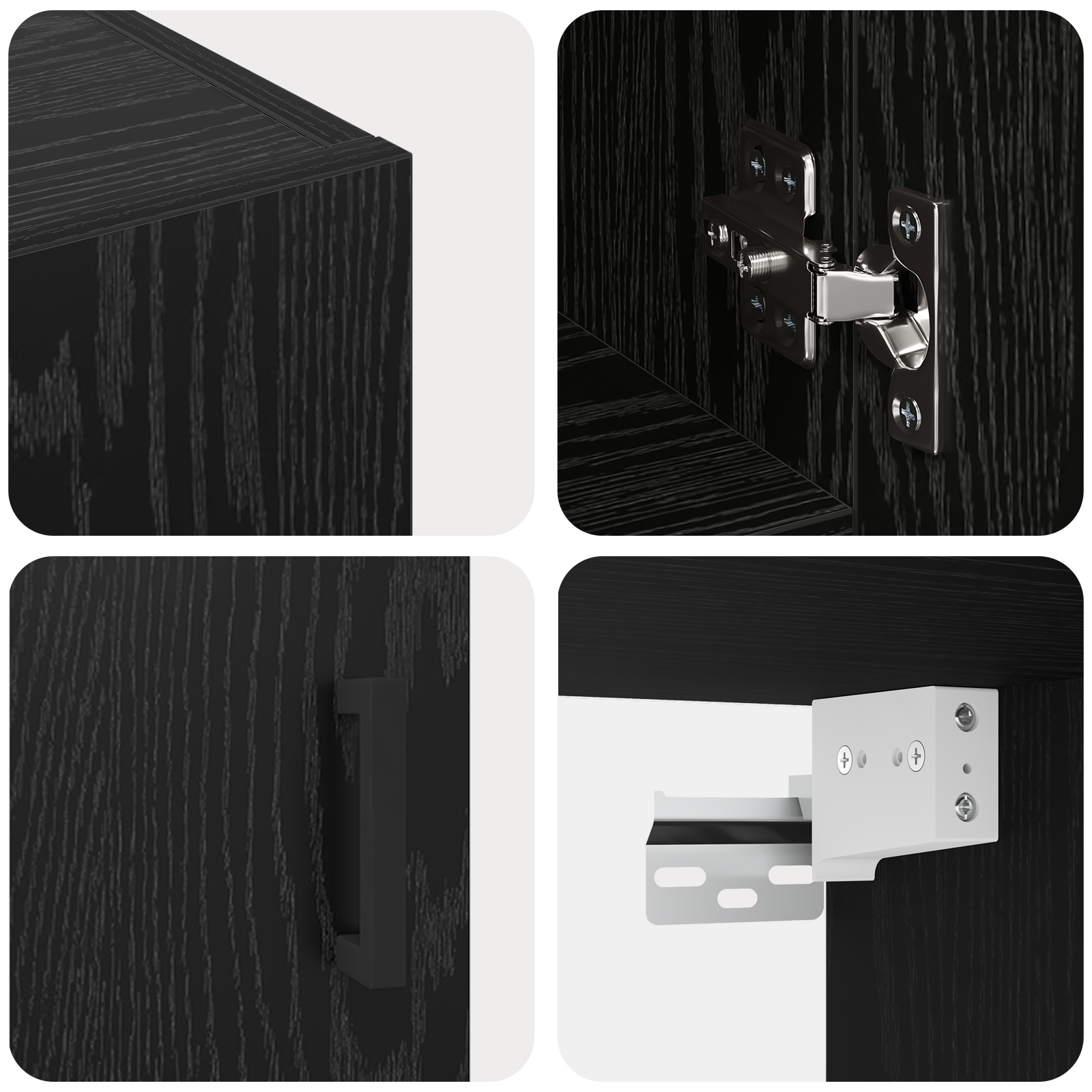 Meuble mural Chêne noir 60 x 31 x 70 cm Bois d'ingénierie