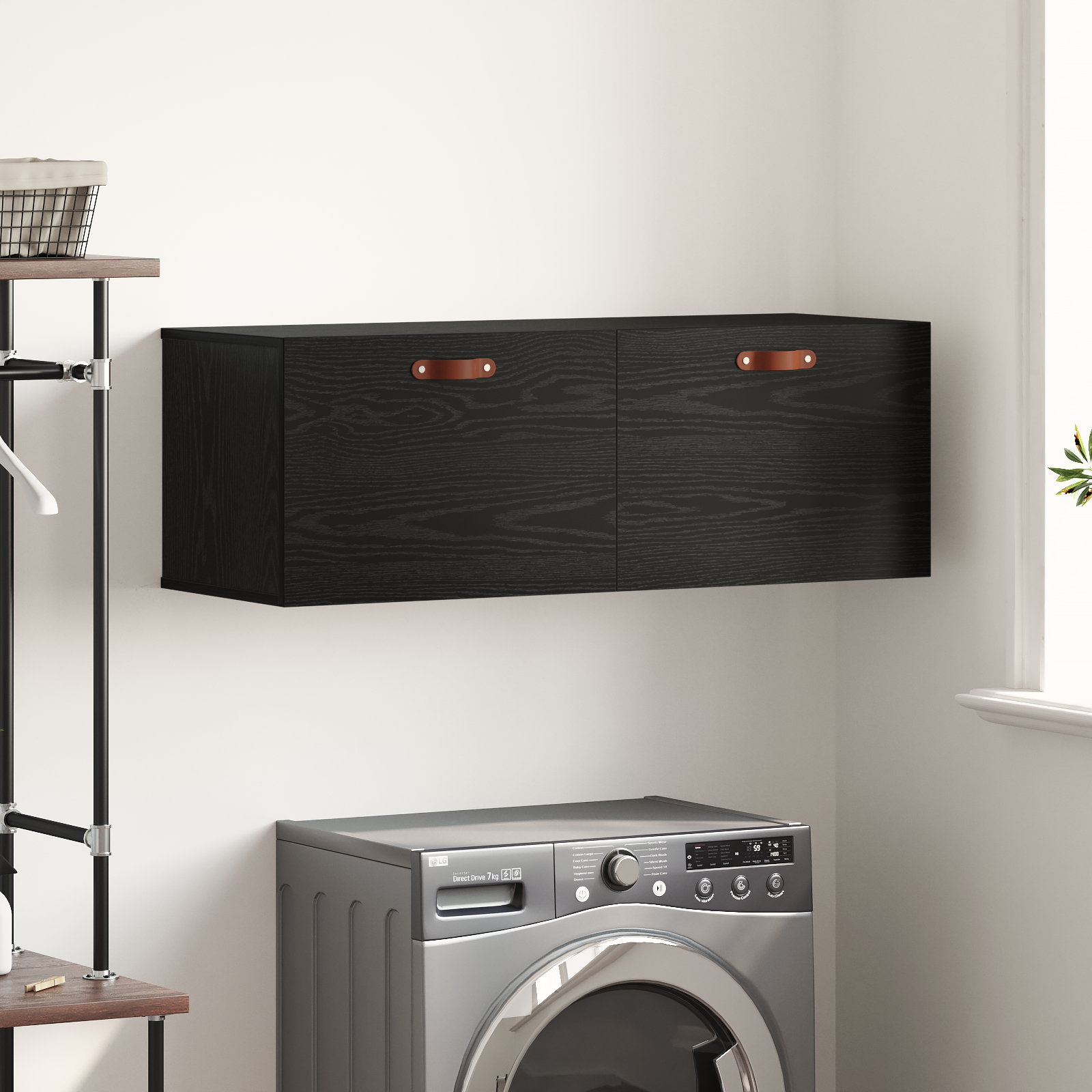 Meuble mural Chêne noir 100 x 36.5 x 35 cm Bois d'ingénierie