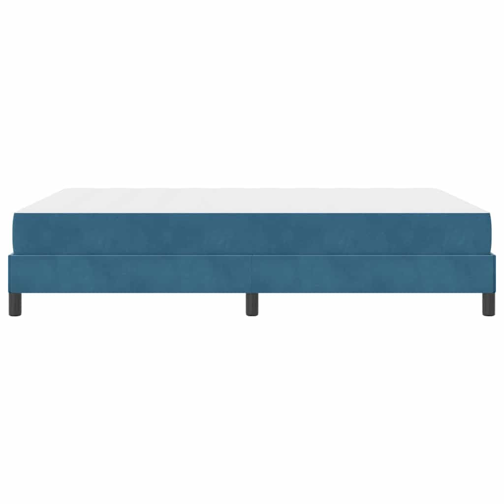 Lit à ressorts avec matelas Bleu foncé 160 x 200 cm tissu - XIOS