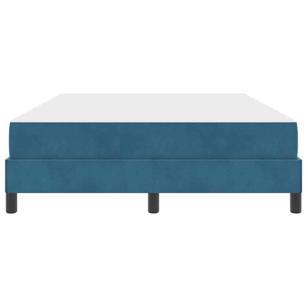 Lit à ressorts avec matelas Bleu foncé 160 x 200 cm tissu - XIOS