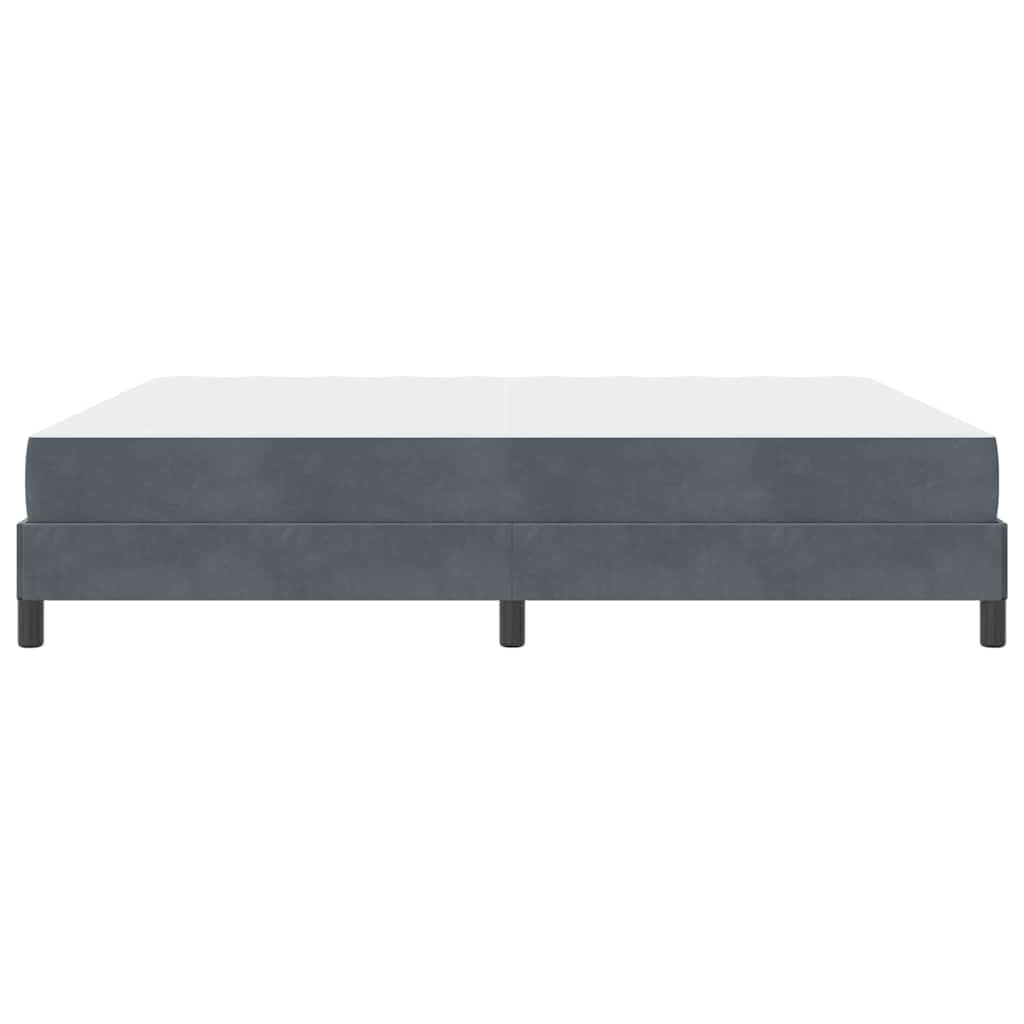 Lit à ressorts avec matelas Gris foncé 180 x 200 cm tissu - XIOS
