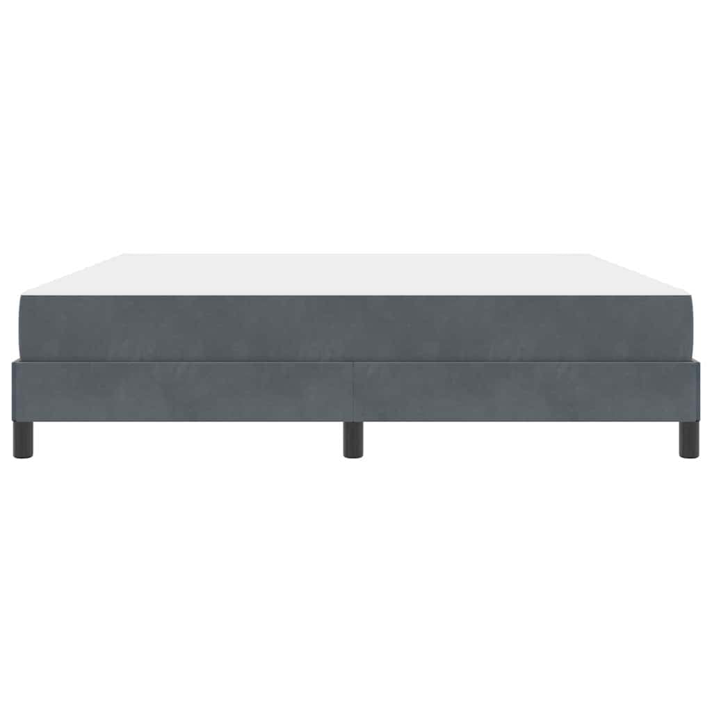 Lit à ressorts avec matelas Gris foncé 180 x 200 cm tissu - XIOS