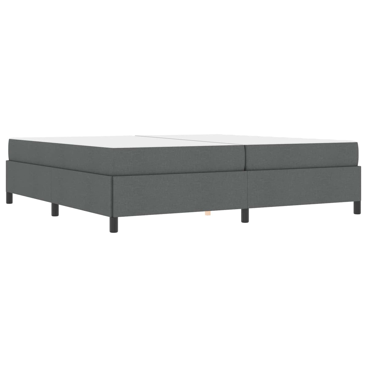 Lit à ressorts avec matelas Gris foncé 200 x 200 cm tissu - XIOS