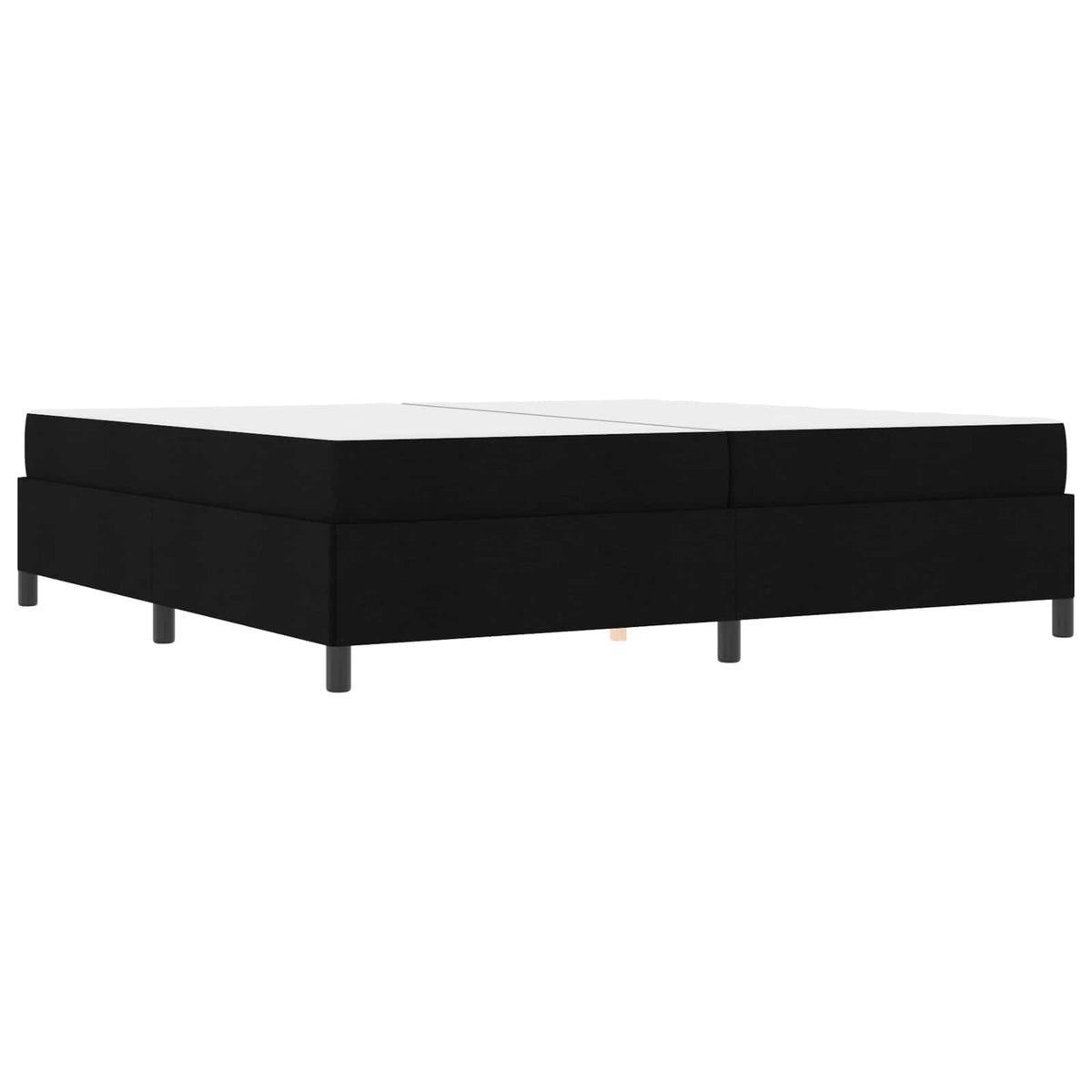 Lit à ressorts avec matelas Noir 200 x 200 cm tissu - XIOS