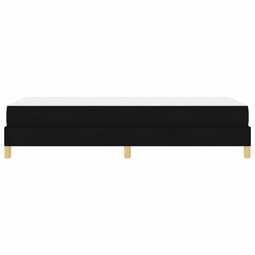 Lit à ressorts avec matelas Noir 90 x 200 cm tissu - XIOS