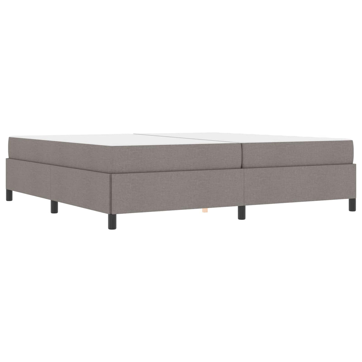 Lit à ressorts avec matelas Taupe 200 x 200 cm tissu - XIOS