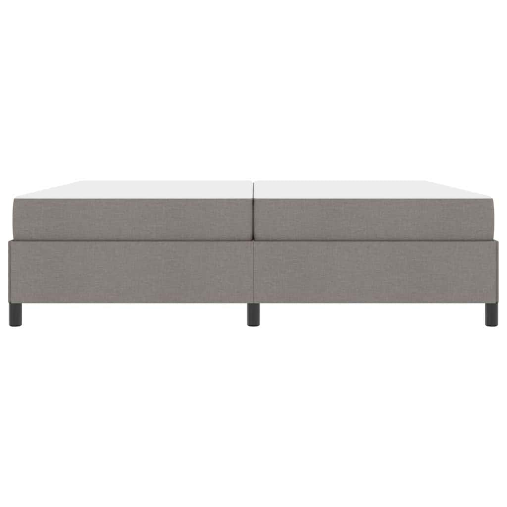 Lit à ressorts avec matelas Taupe 200 x 200 cm tissu - XIOS