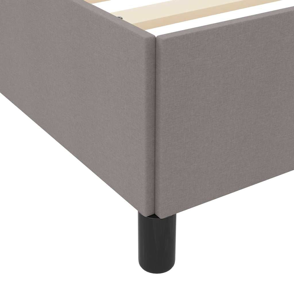 Lit à ressorts avec matelas Taupe 200 x 200 cm tissu - XIOS